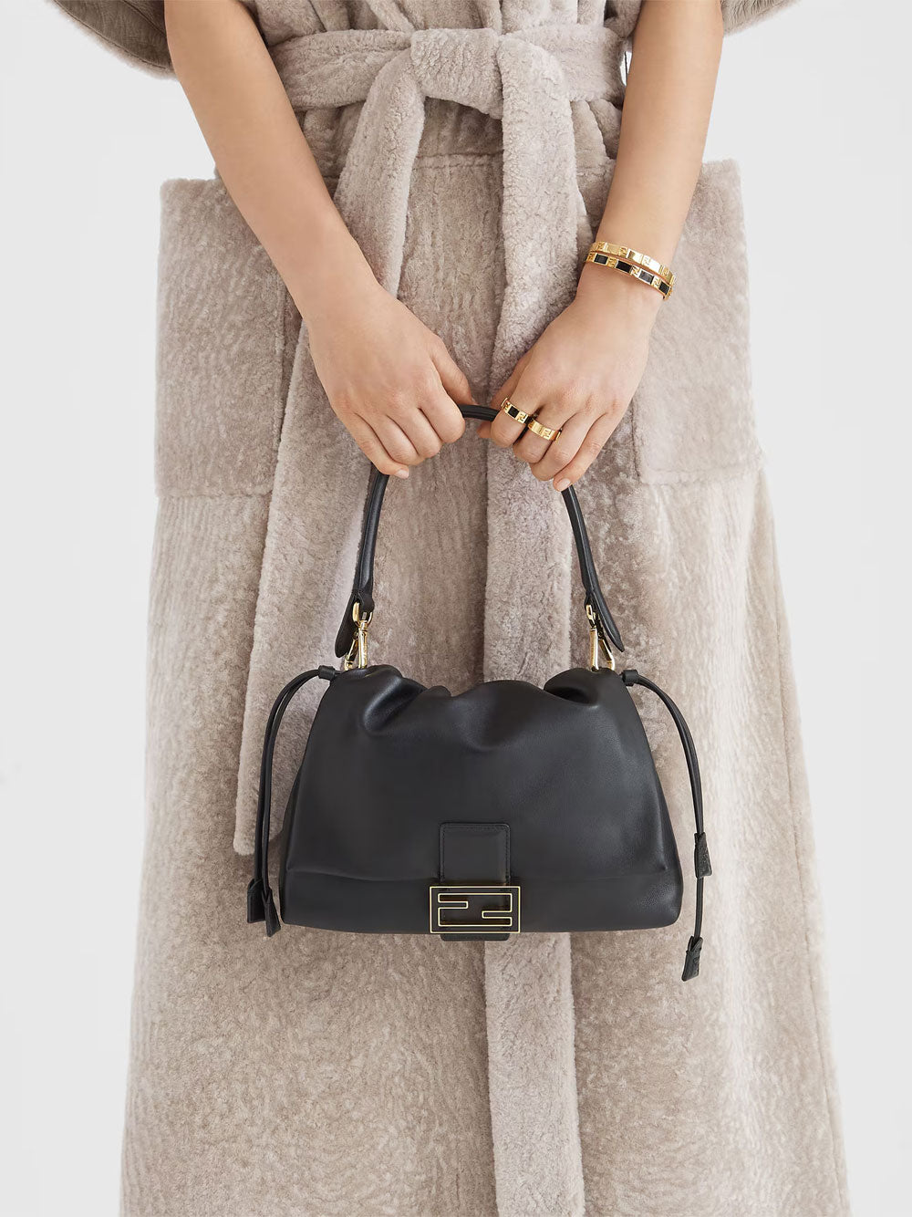 Fendi Women Mamma Baguette Medium Nappa Leather Bag FENDI