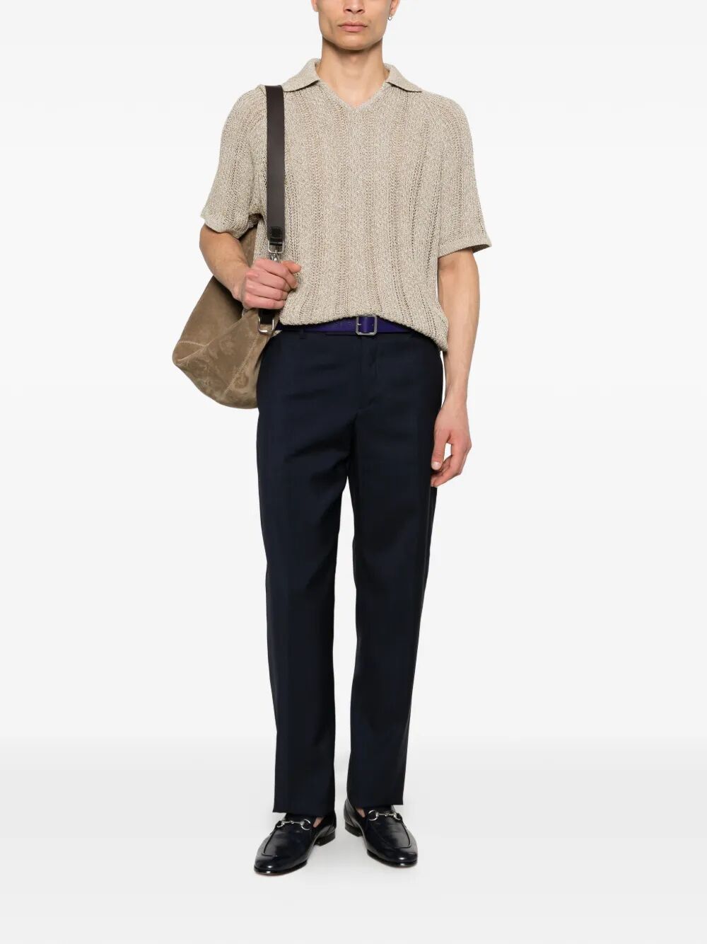 Fendi Men Wool Canvas Tailored Trousers FENDI