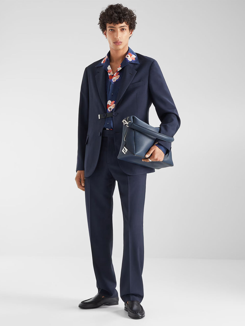 Fendi Men Wool Canvas Single-Breasted Blazer FENDI
