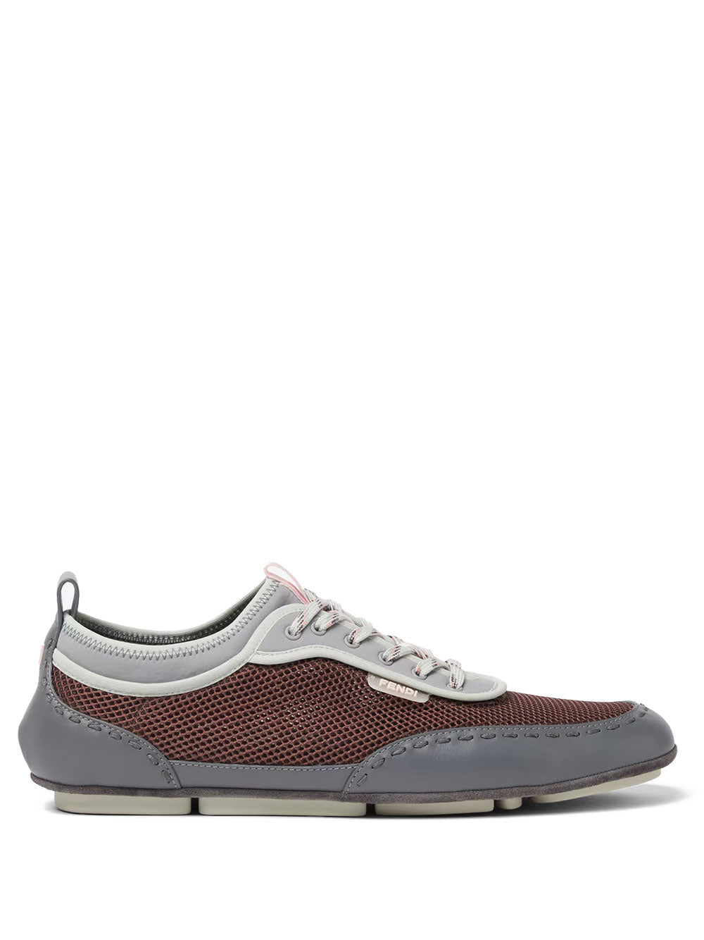 Fendi Men Fendi Fit Mesh And Leather Sneakers FENDI