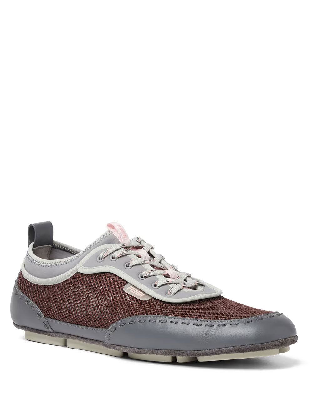Fendi Men Fendi Fit Mesh And Leather Sneakers FENDI