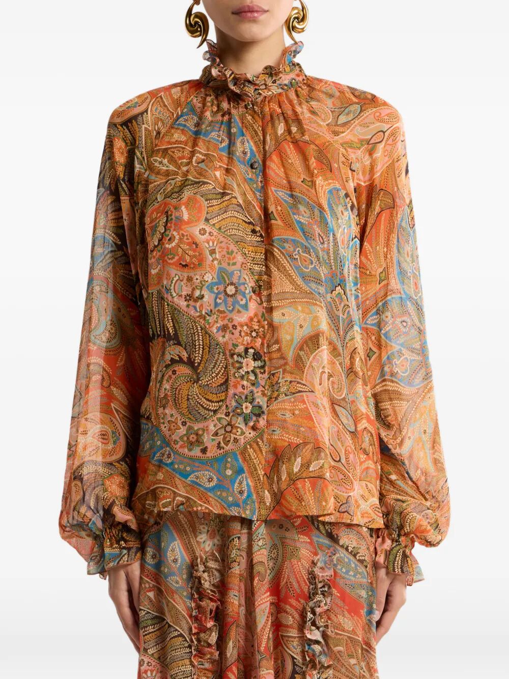 Etro Women Shirt With Frill On The Collar ETRO