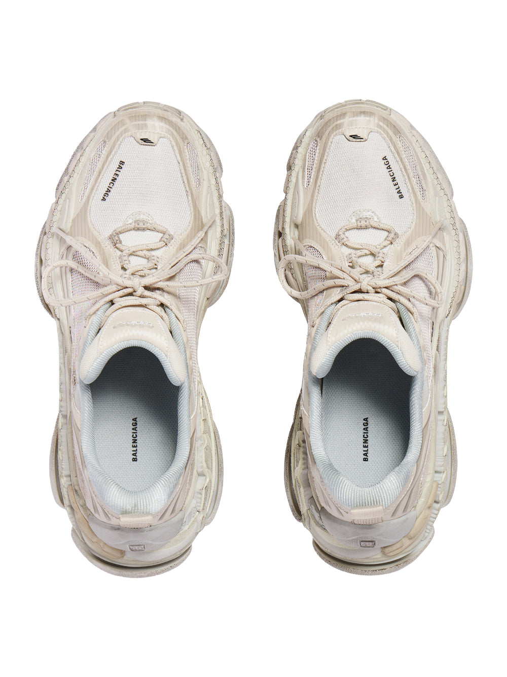 Balenciaga Women Triple S.2 Worn-Out Effect Mesh Sneakers BALENCIAGA