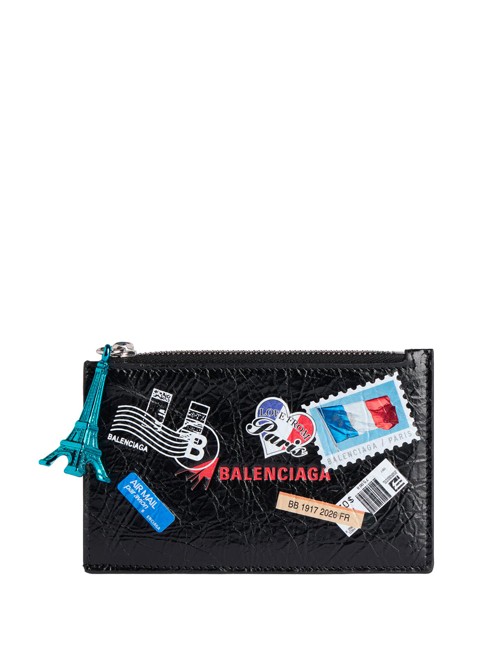 Balenciaga Men Men`S Cash Large Long Coin And Card Holder In Black/Multicolor BALENCIAGA