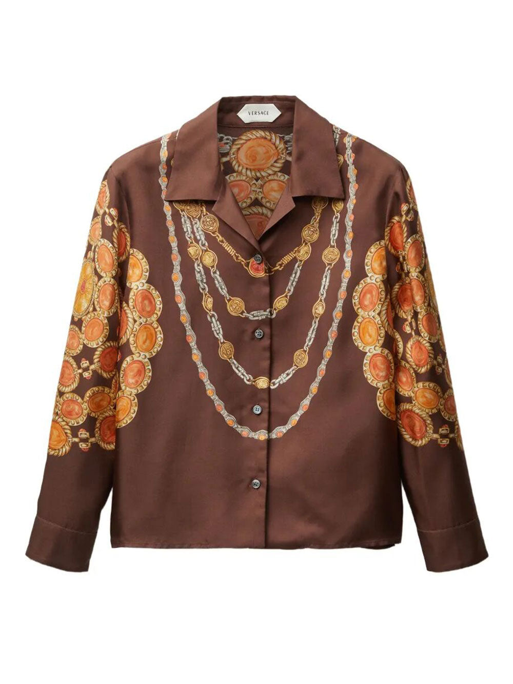 Versace Women "The Lover" Print Silk Twill Shirt VERSACE