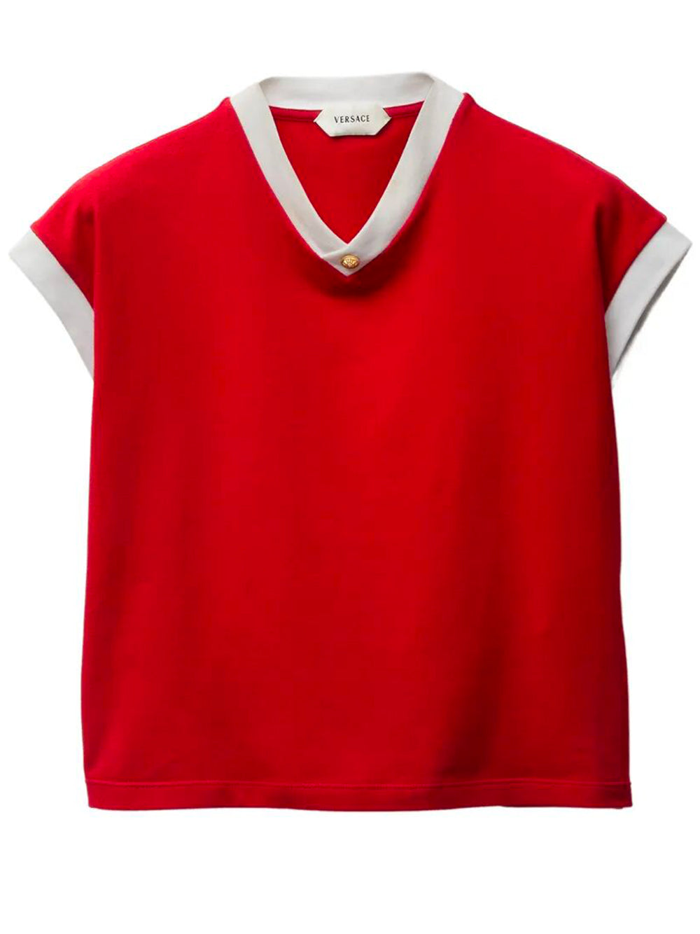 Versace Women T-Shirt In Stretch Jersey Di Cotone VERSACE