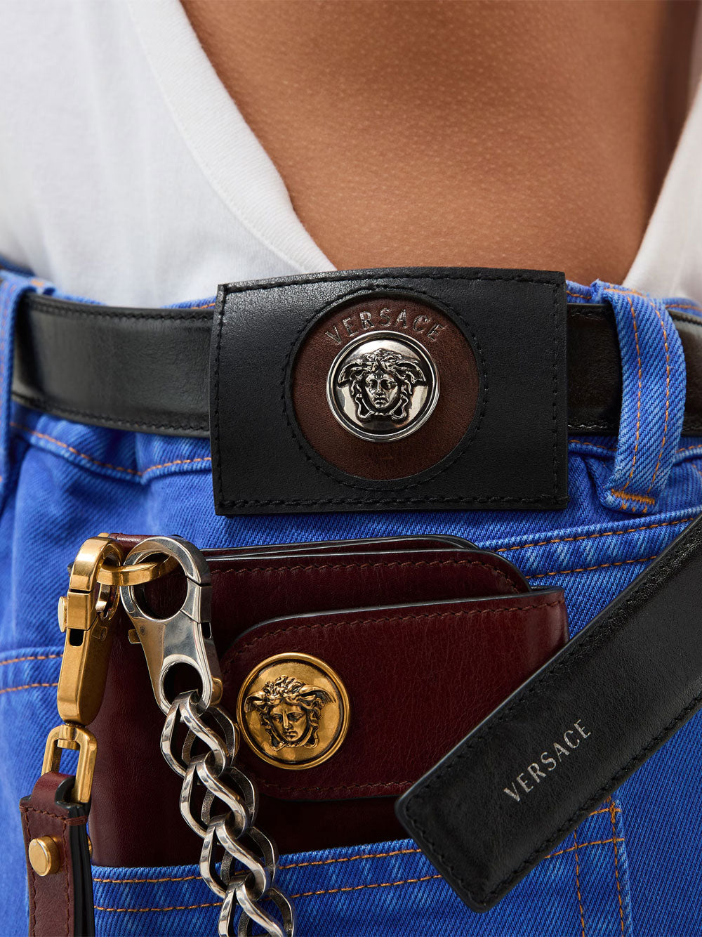 Versace Women Regular Waist Colored Denim Jeans VERSACE