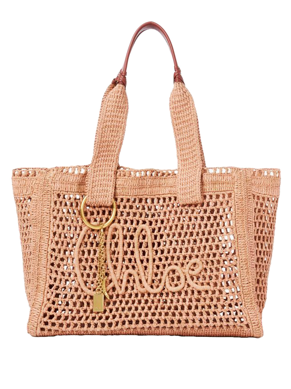 Chloe Women Summer Banana East-West Tote Bag In Raffia CHLOE