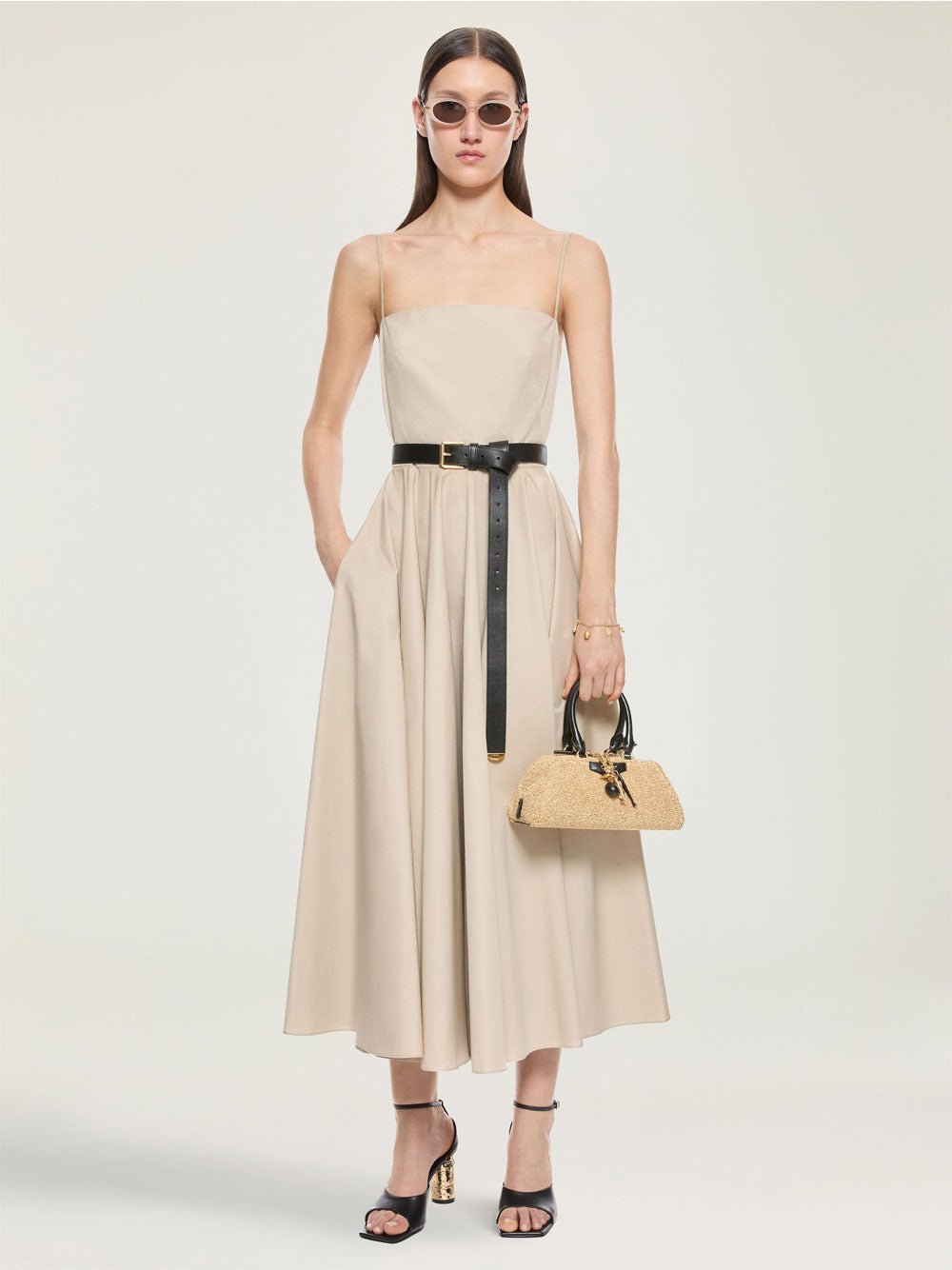 Givenchy Women Sliced Long Dress In Poplin GIVENCHY