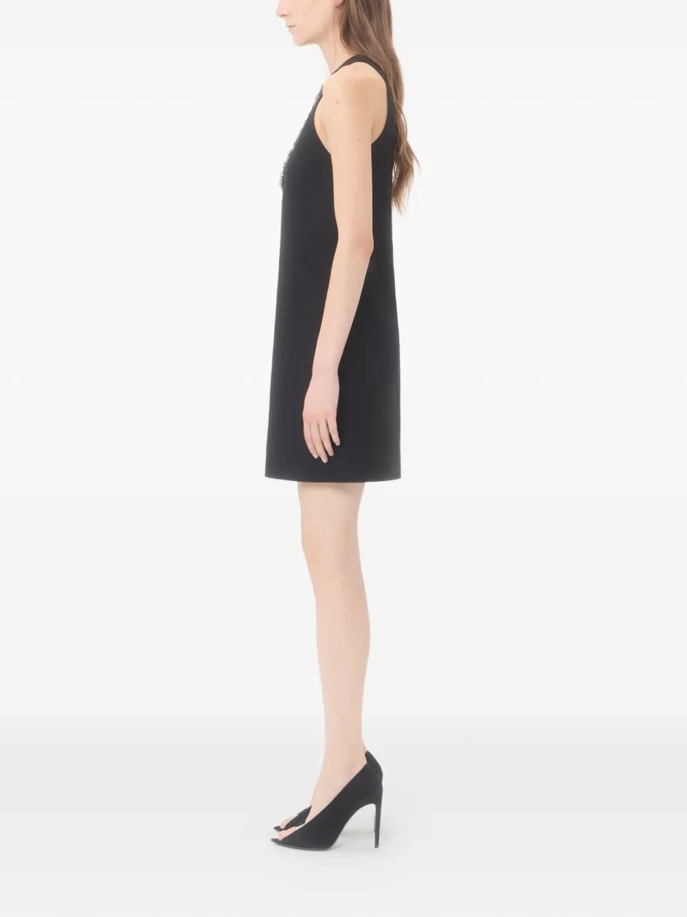 Valentino Garavani Women Rhinestone Snake Embroidery Crepe Couture Short Dress VALENTINO GARAVANI
