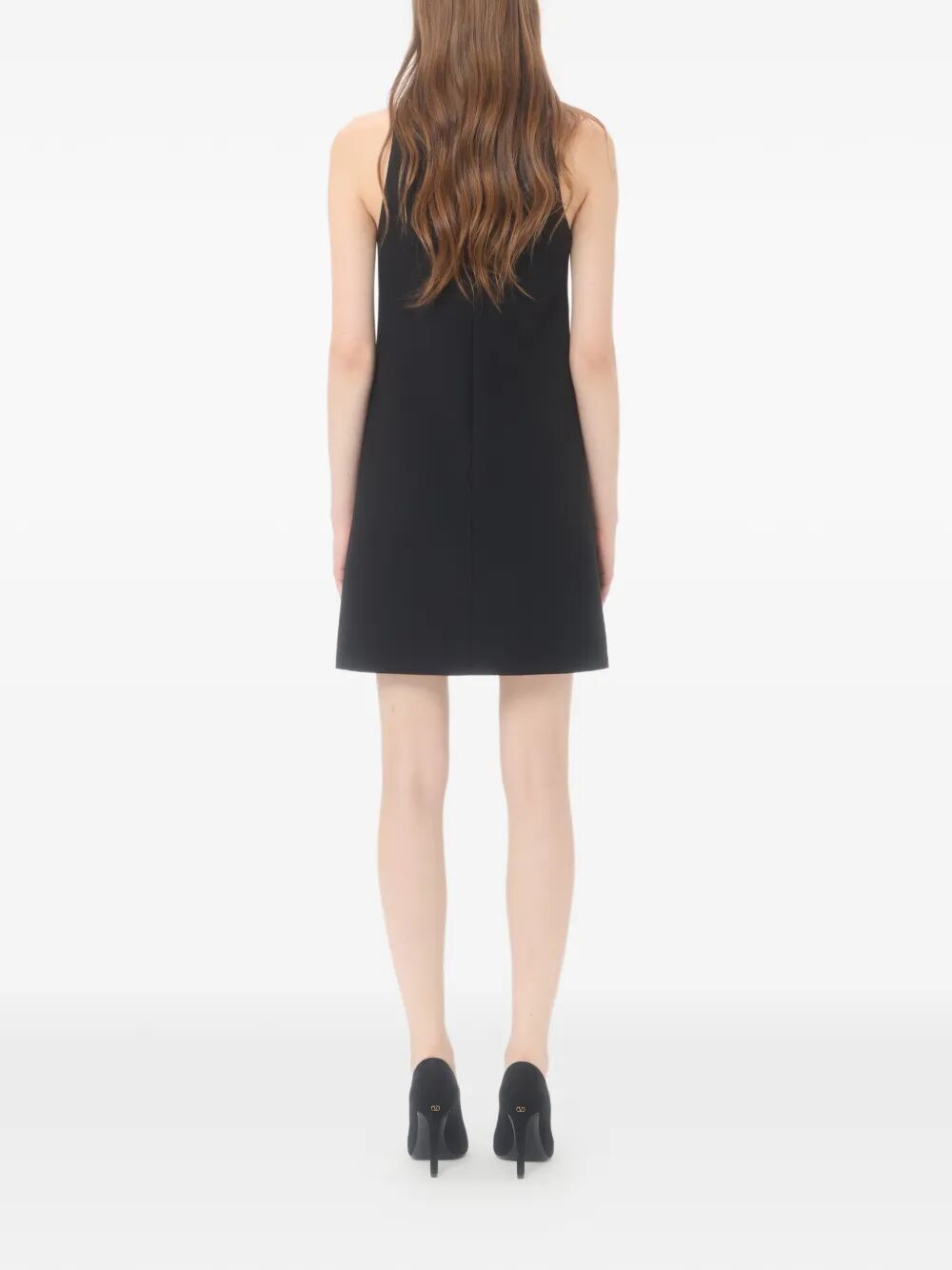 Valentino Garavani Women Rhinestone Snake Embroidery Crepe Couture Short Dress VALENTINO GARAVANI