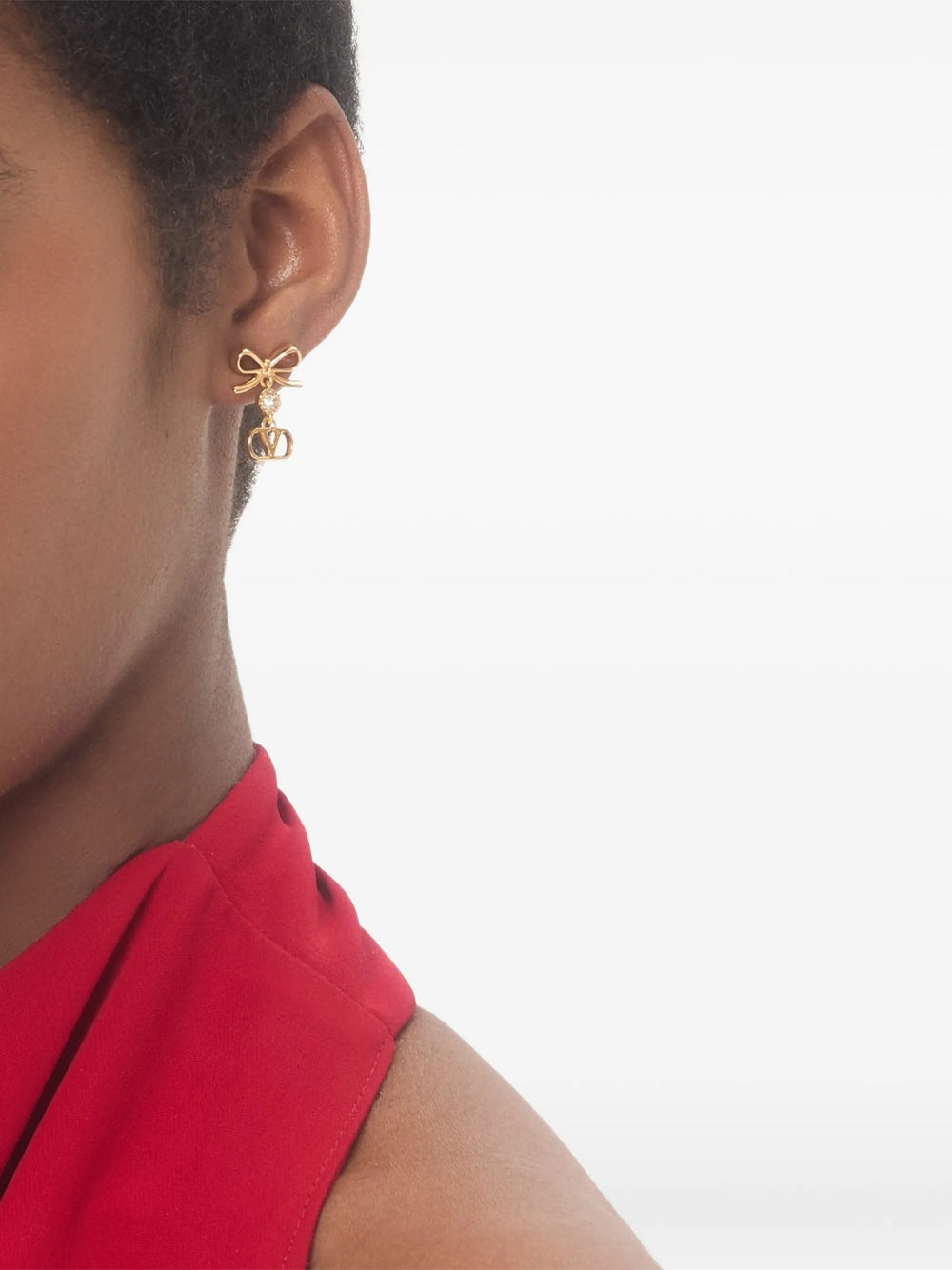 Valentino Garavani Women Vlogo Signature Earrings In Metal And Swarovski® Crystals VALENTINO GARAVANI