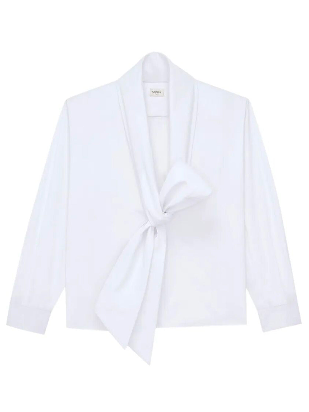 Saint Laurent Women Lavallière Shirt In Cotton Poplin SAINT LAURENT