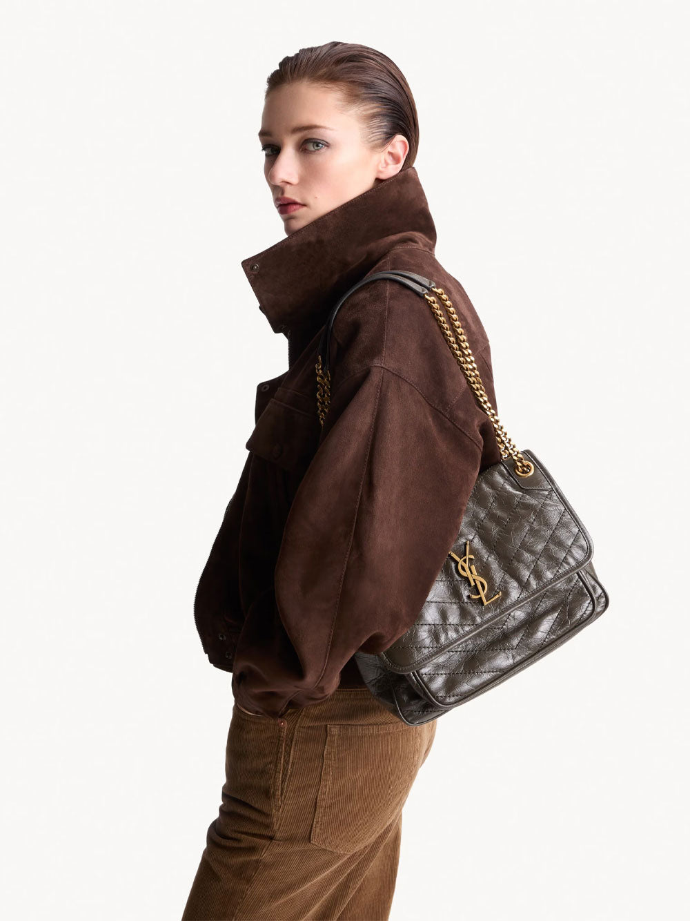 Saint Laurent Women Niki Medium Soft Bag In Vintage Leather SAINT LAURENT