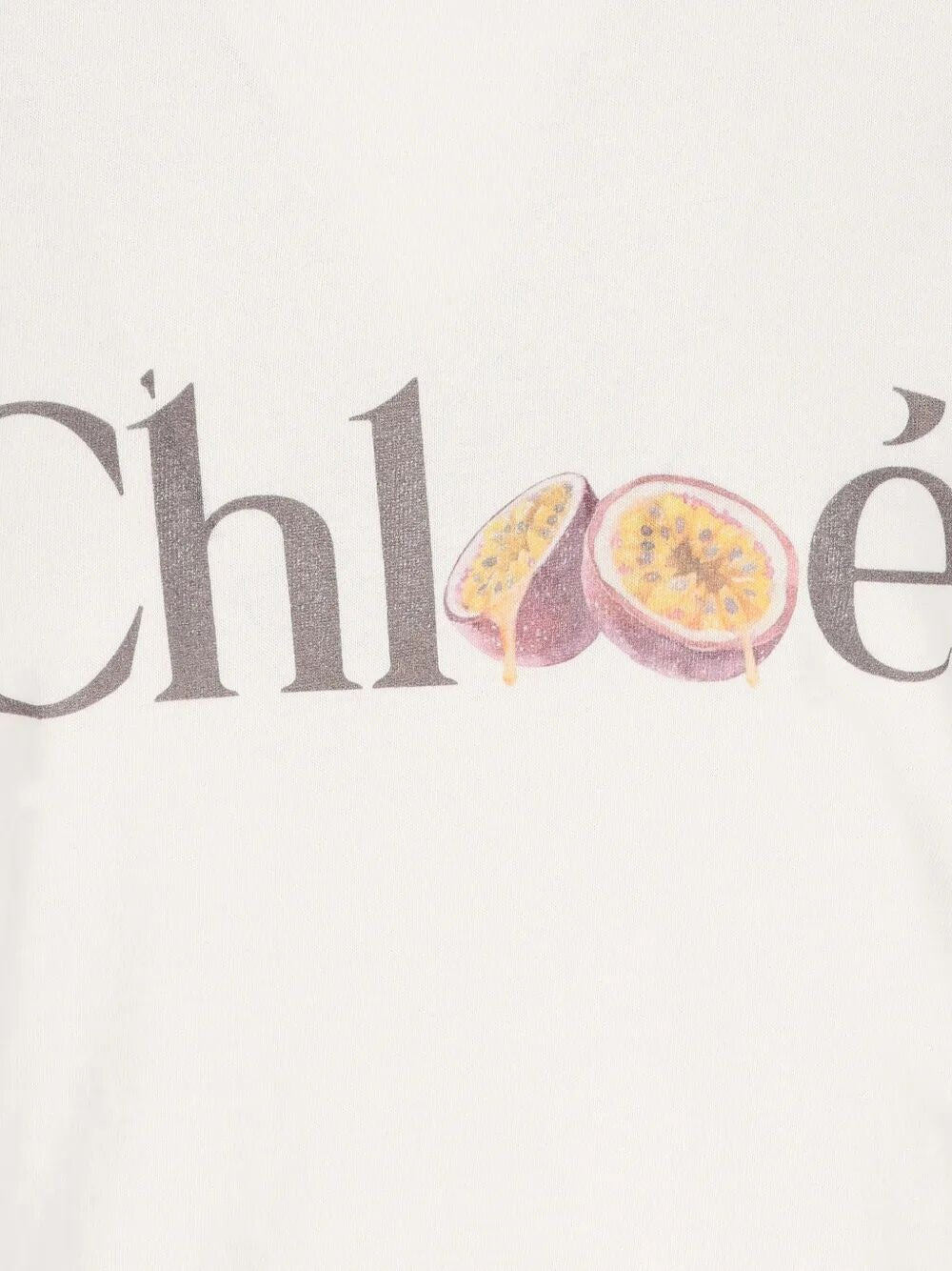 Chloe Women Passion Fruit Print Baby Fit Cotton Jersey T-Shirt CHLOE