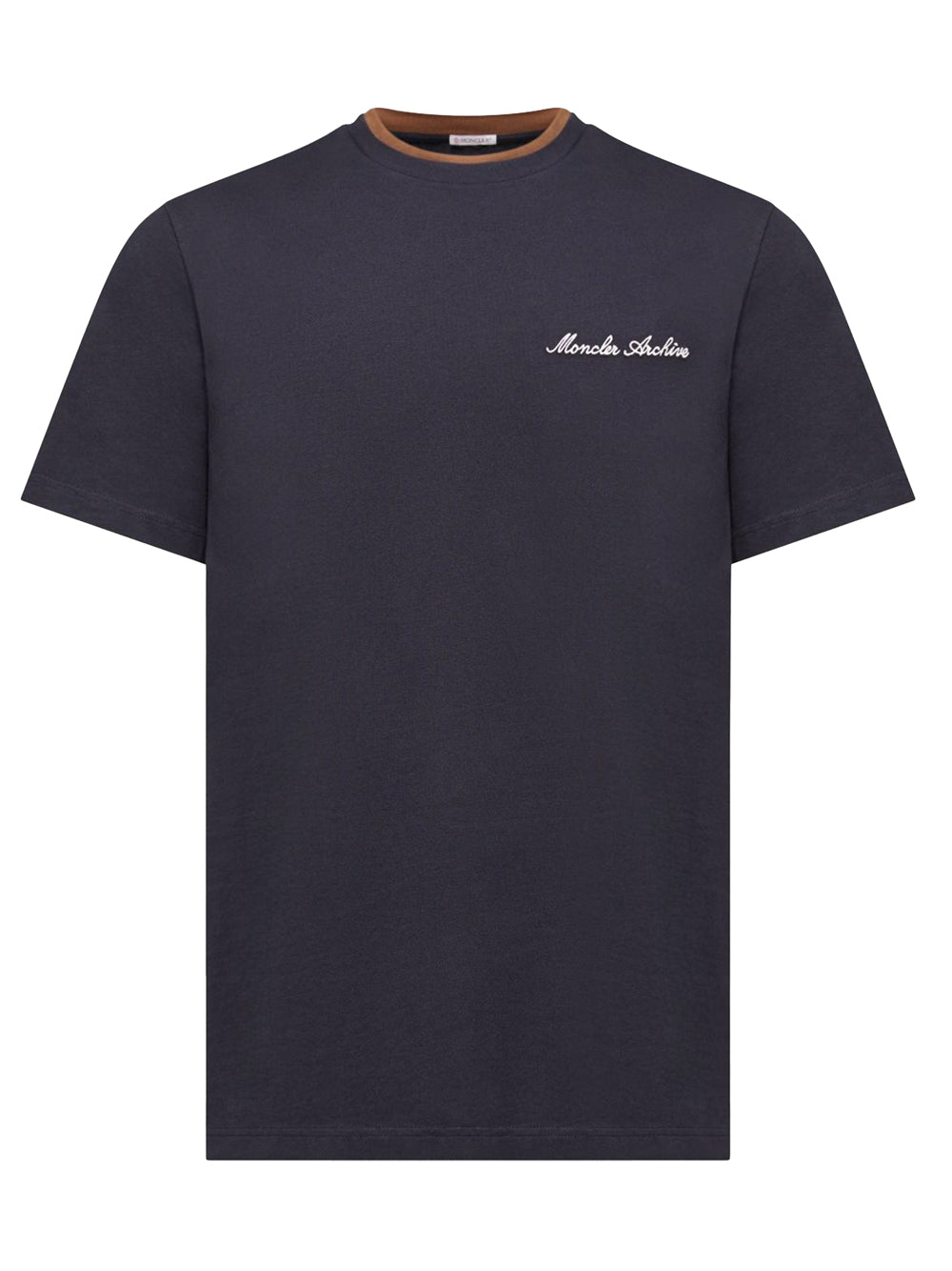Moncler Men Embroidered Logo And Double Crew Neckline Cotton T-Shirt MONCLER