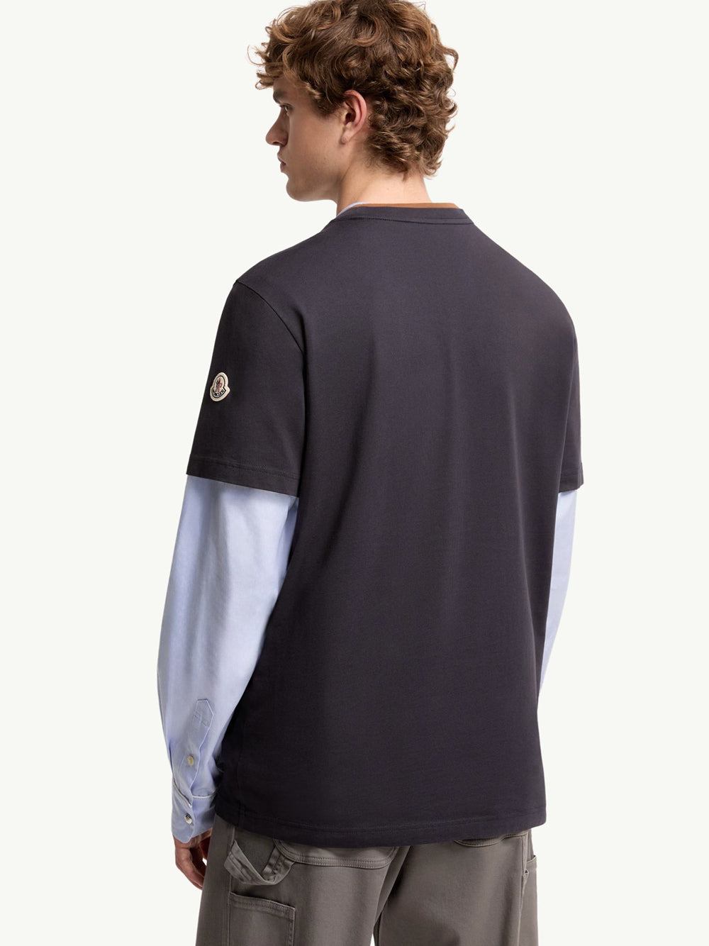 Moncler Men Embroidered Logo And Double Crew Neckline Cotton T-Shirt MONCLER