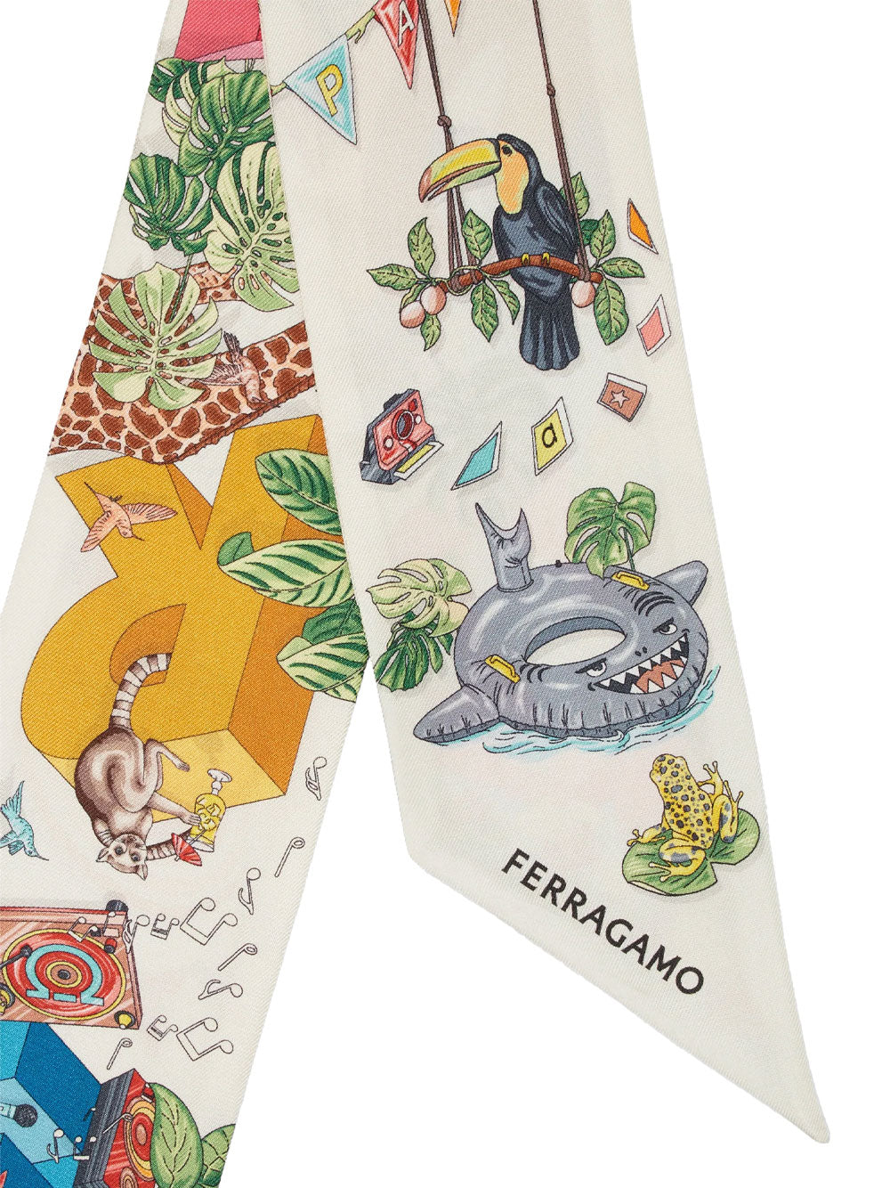 Ferragamo Women Jungle Party Print Silk Mini Bandeau FERRAGAMO