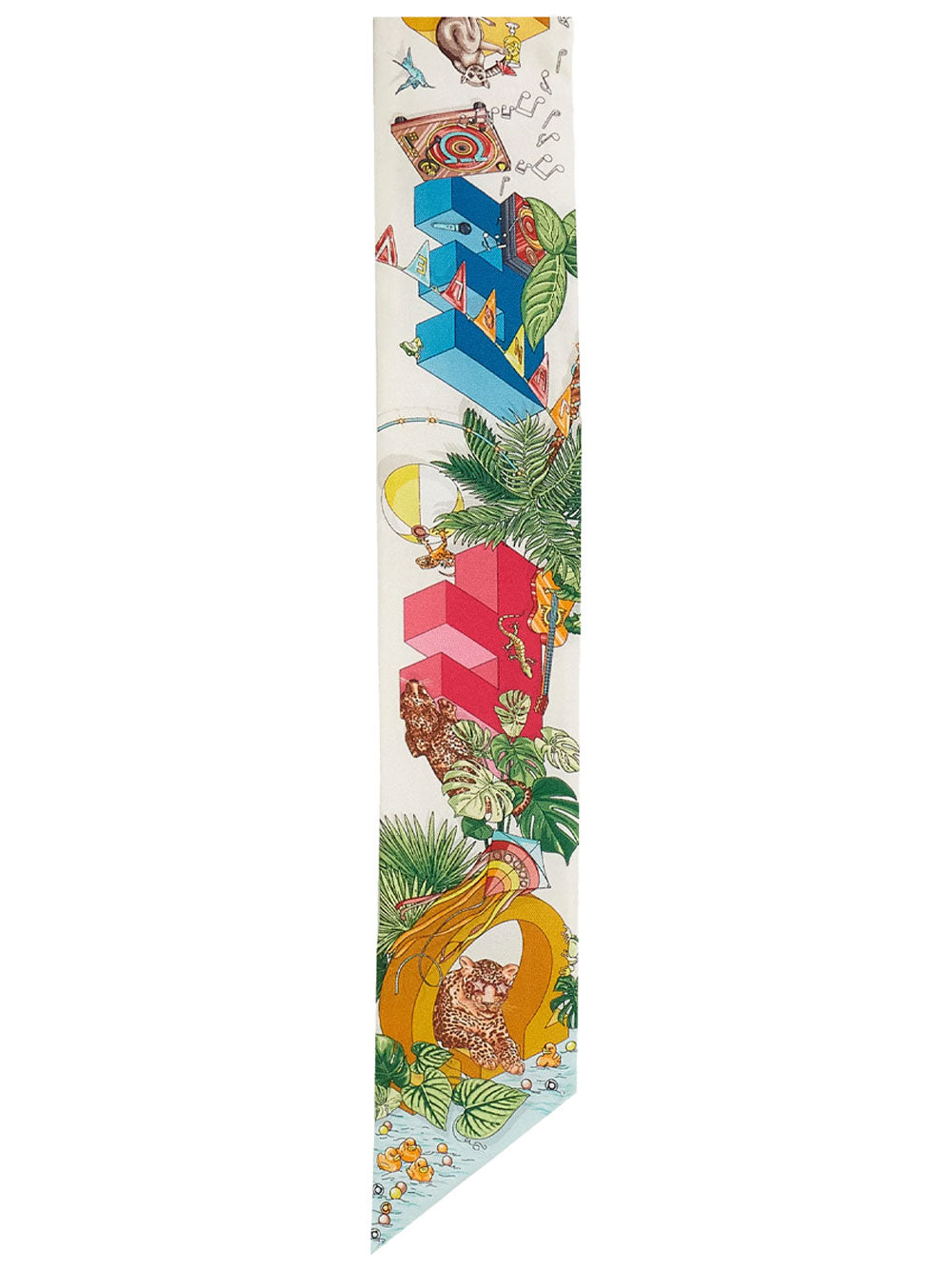Ferragamo Women Jungle Party Print Silk Mini Bandeau FERRAGAMO