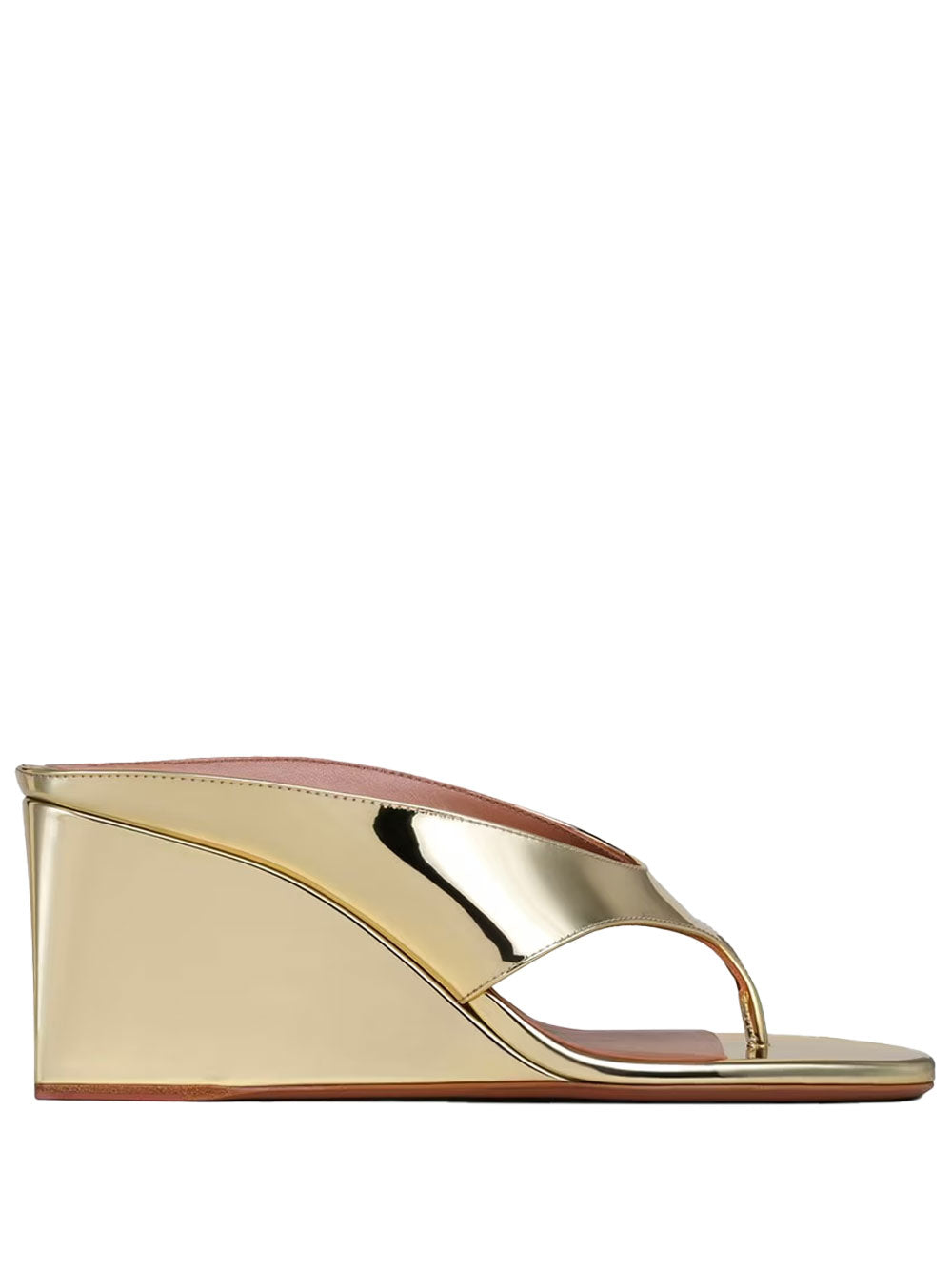 Alaia Women Cube Thong Mule In Mirror Fabric ALAIA