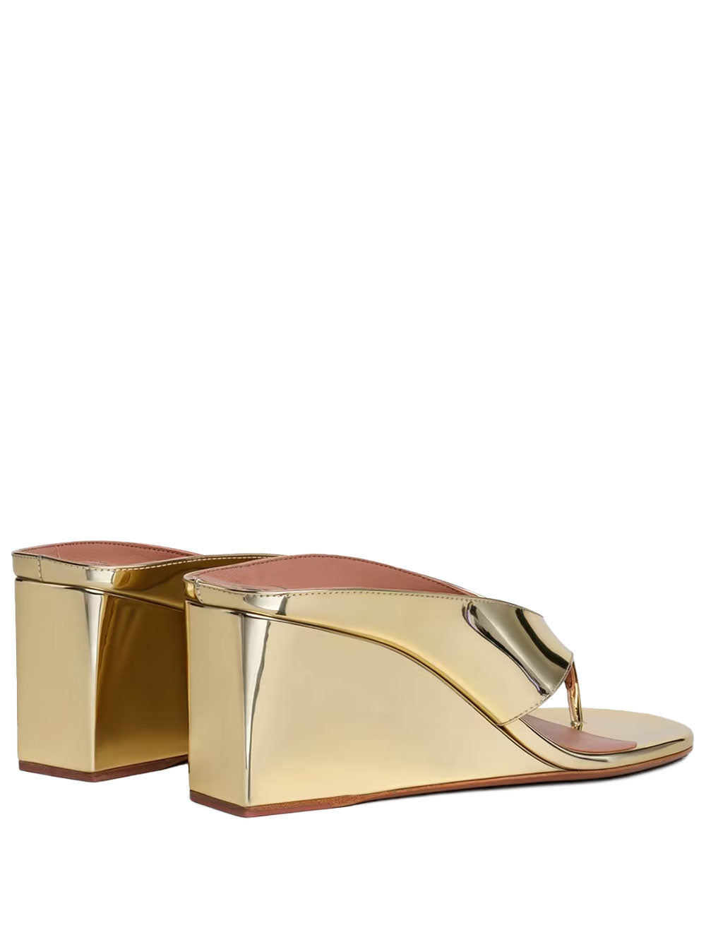 Alaia Women Cube Thong Mule In Mirror Fabric ALAIA