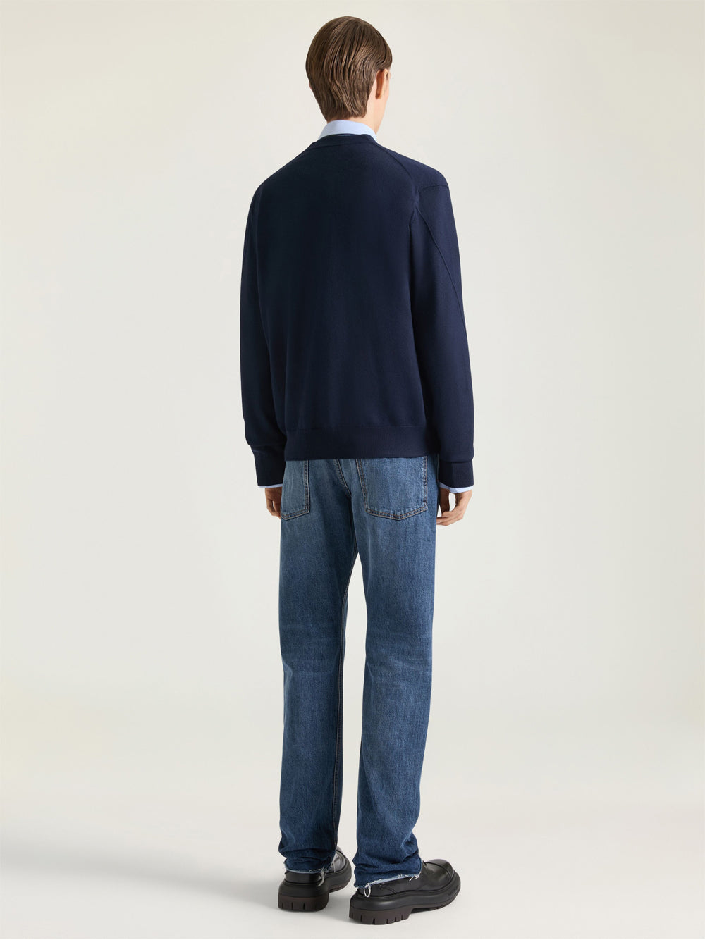 Givenchy Men Cardigan "Couture Seam" In Lana Con Dettaglio Gros-Grain GIVENCHY