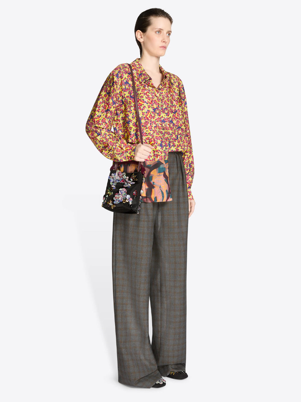 Dries Van Noten Women Borsa Micro Con Ricami E Manico In Resina DRIES VAN NOTEN