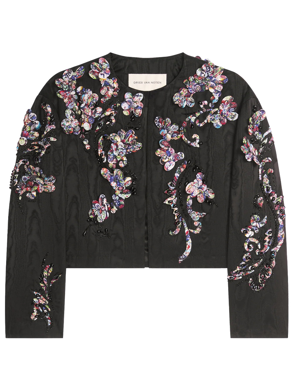 Dries Van Noten Women Giacca Corta Ricamata Con Effetto Moiré DRIES VAN NOTEN