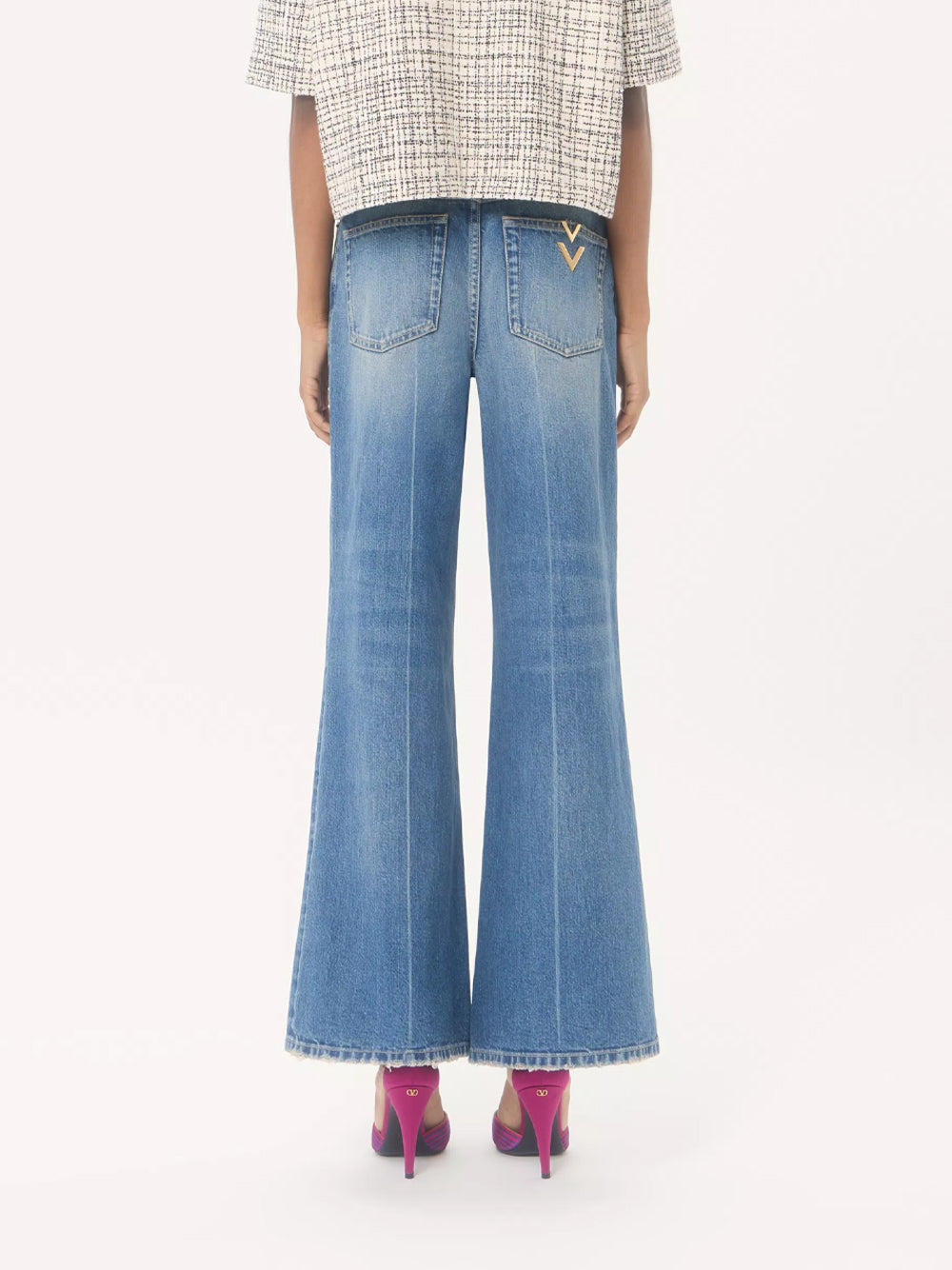 Valentino Garavani Women Jeans A Gamba Ampia VALENTINO GARAVANI