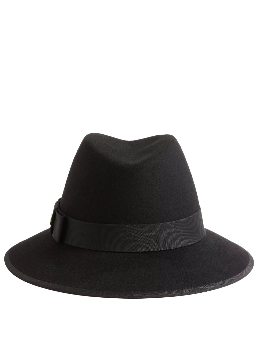 Valentino Garavani Women Vlogo Signature Felt Hat With Moiré Ribbon VALENTINO GARAVANI