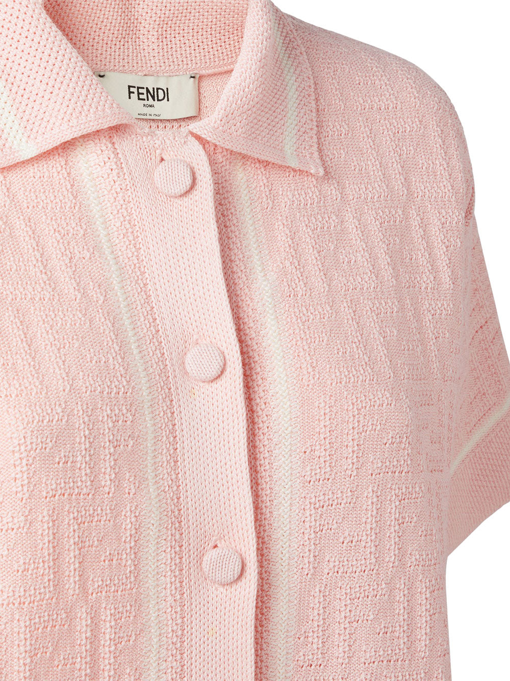 Fendi Women Ff Crochet Polo Shirt FENDI
