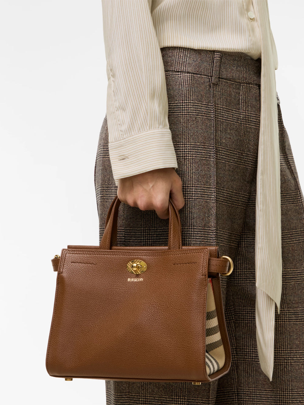 Burberry Women Mini Cotswolds Check Tote Bag BURBERRY