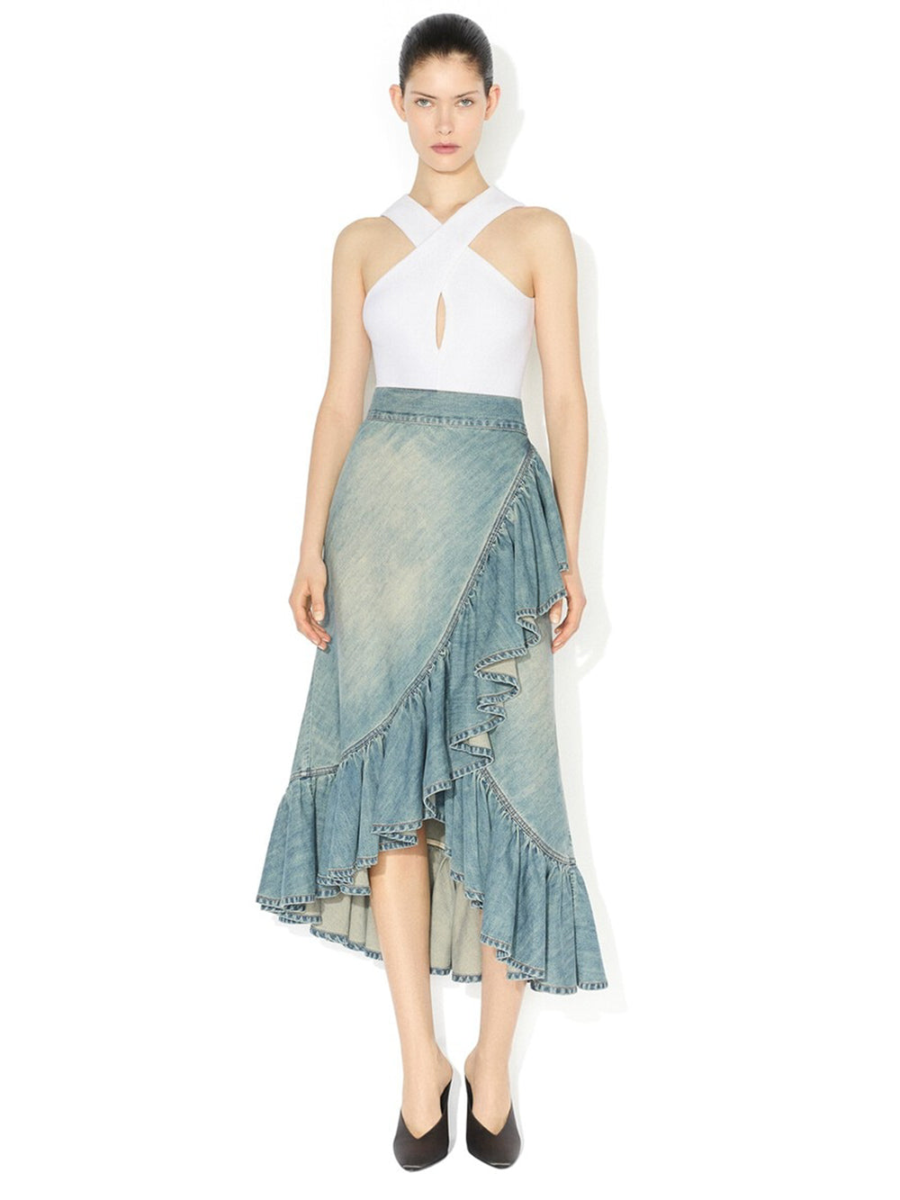 Alaia Women Ruffle Skirt ALAIA
