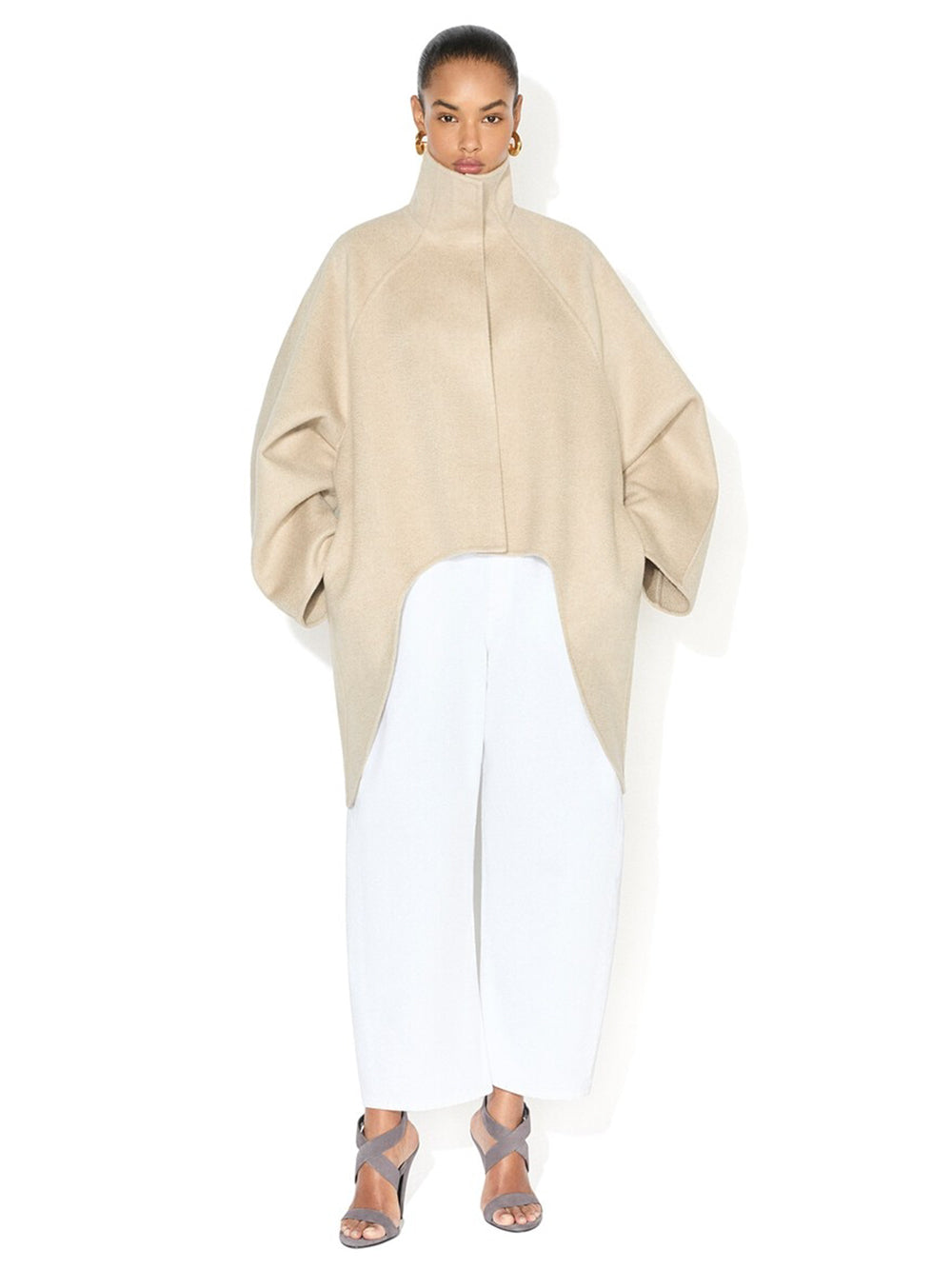 Alaia Women Cappotto In Cashmere Asimmetrico ALAIA