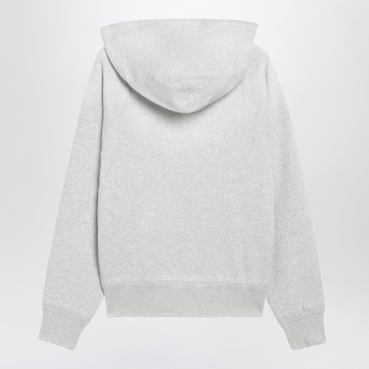 Prada Light Grey Melange Hooded Sweatshirt Women PRADA