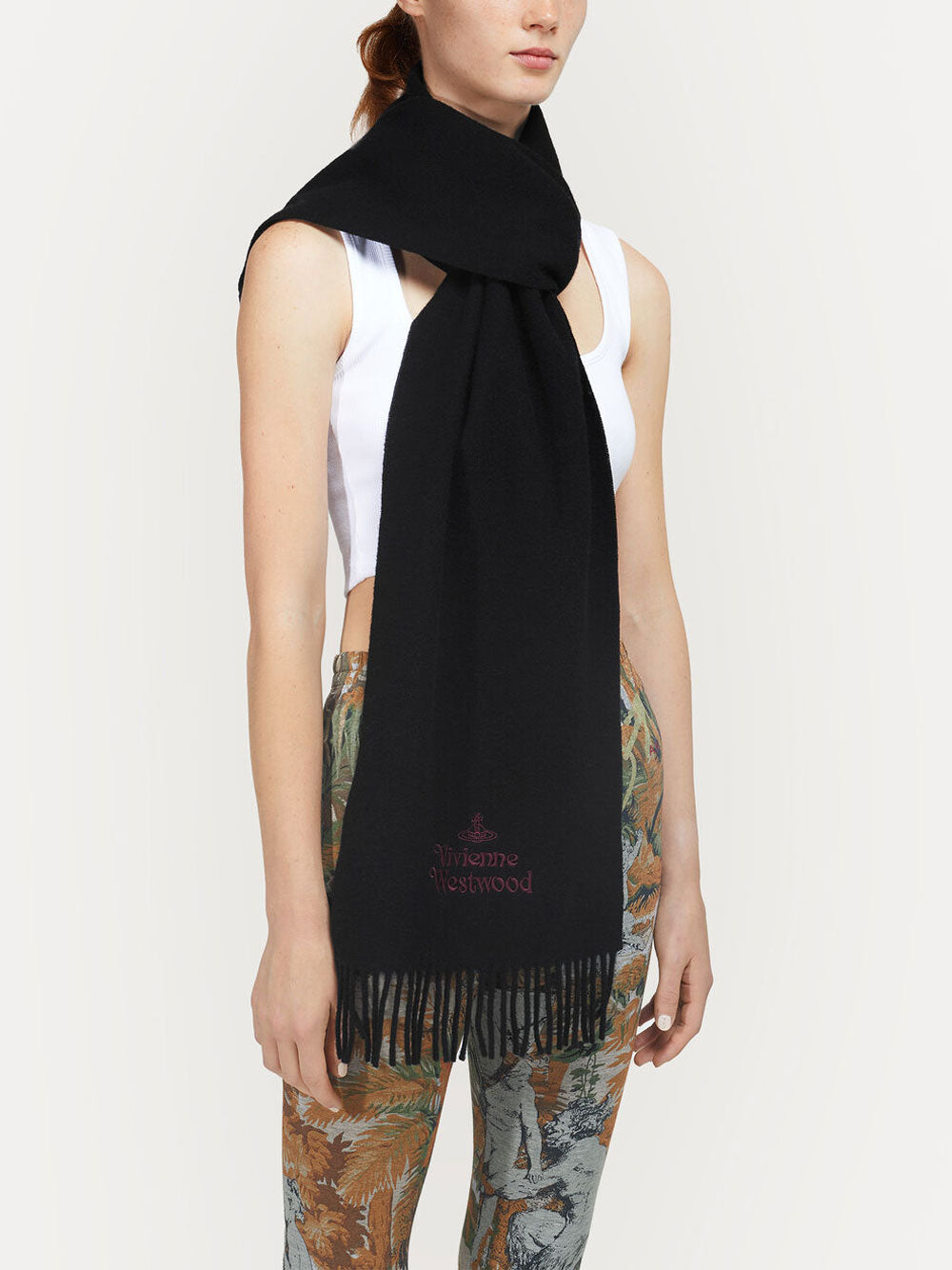 Vivienne Westwood Women Embroidered Wool Scarf VIVIENNE WESTWOOD