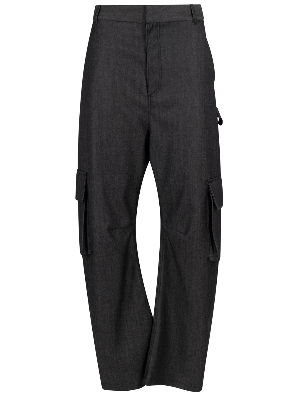Balenciaga Women Barrel Leg Wool Cargo Pants BALENCIAGA
