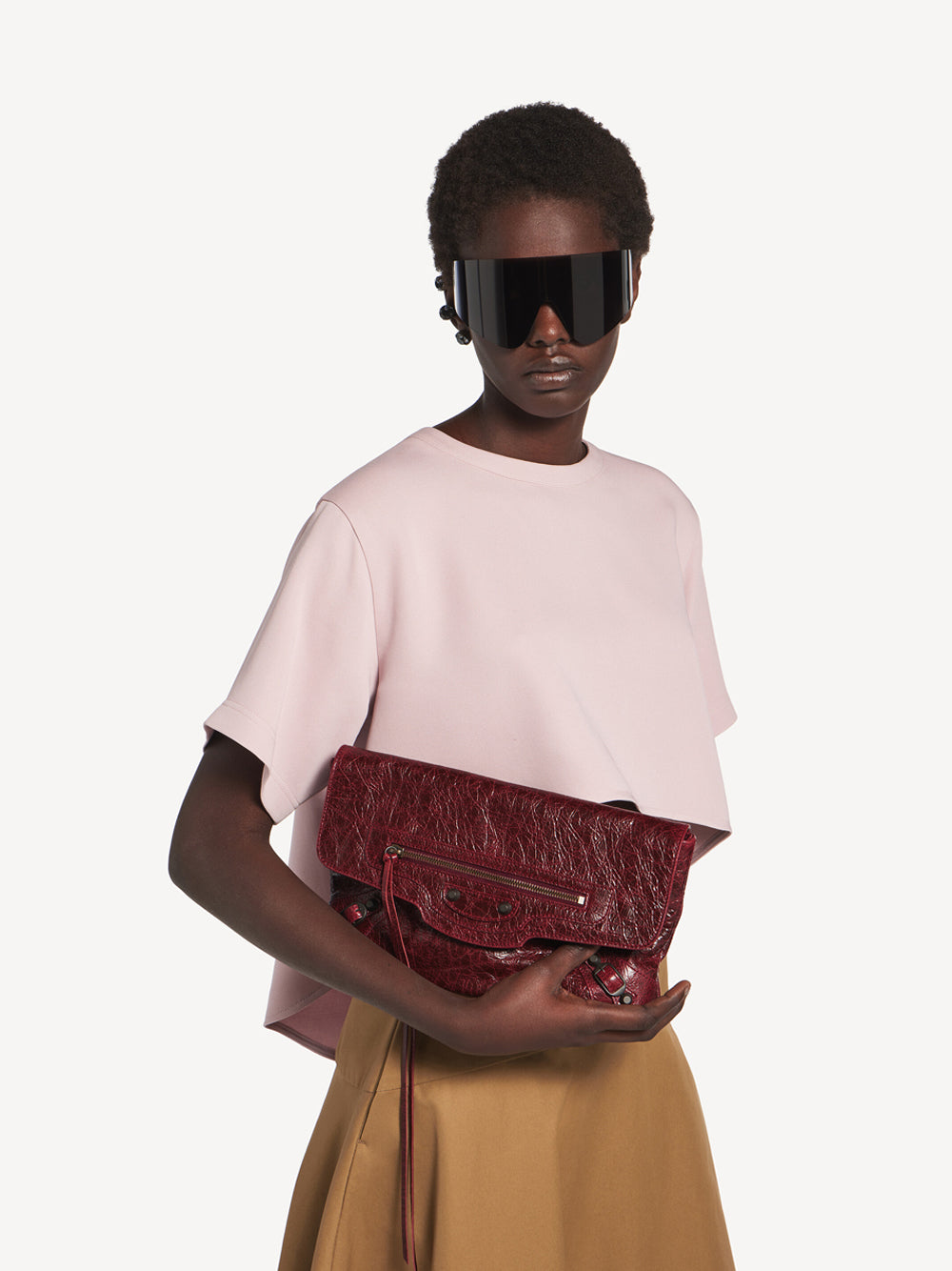 Balenciaga Women Pochette Le City In Pelle Arena BALENCIAGA