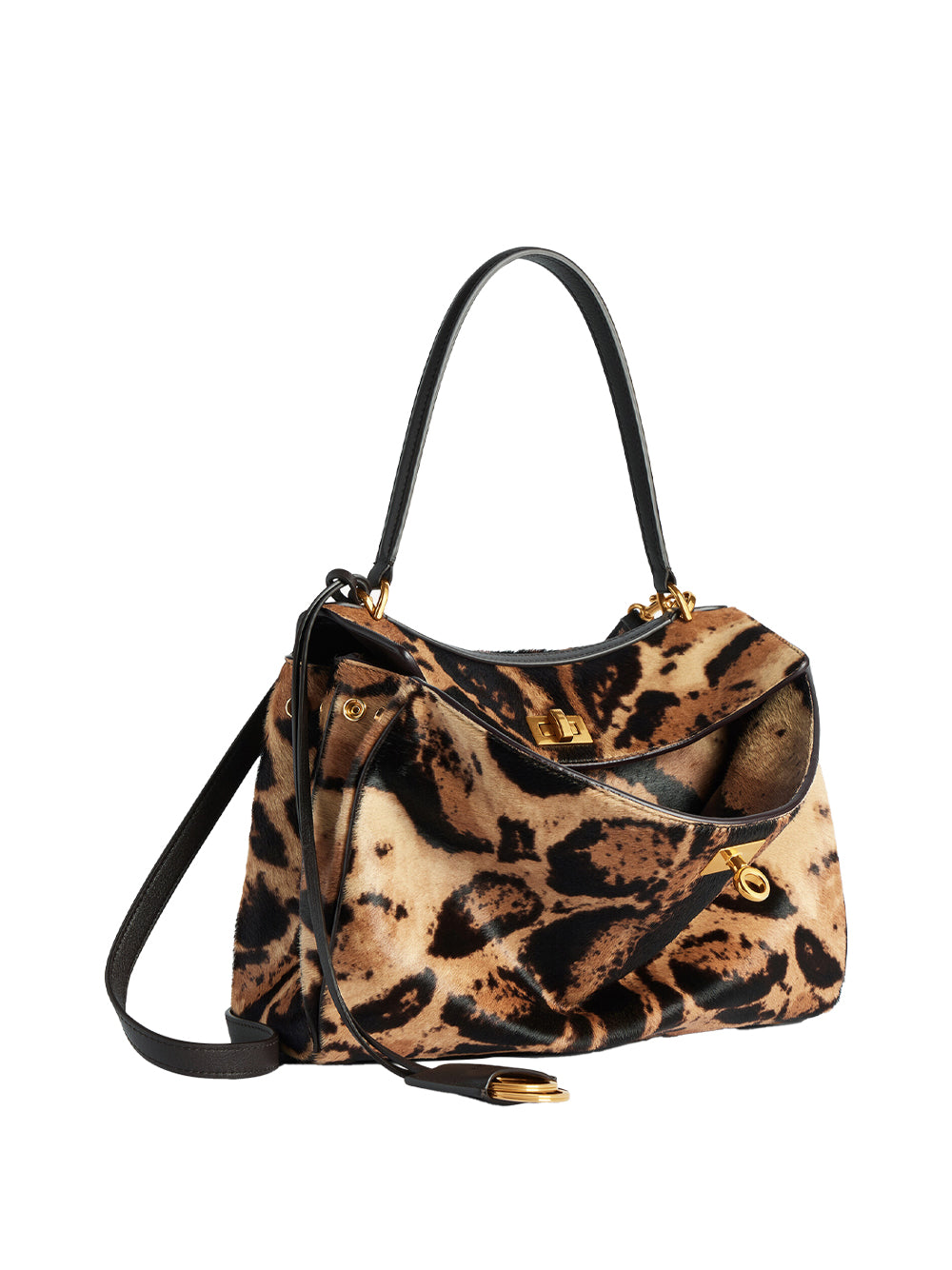 Balenciaga Women Borsa "Rodeo" Piccola In Pelle Effetto Cavallino Stampa Leopardo BALENCIAGA