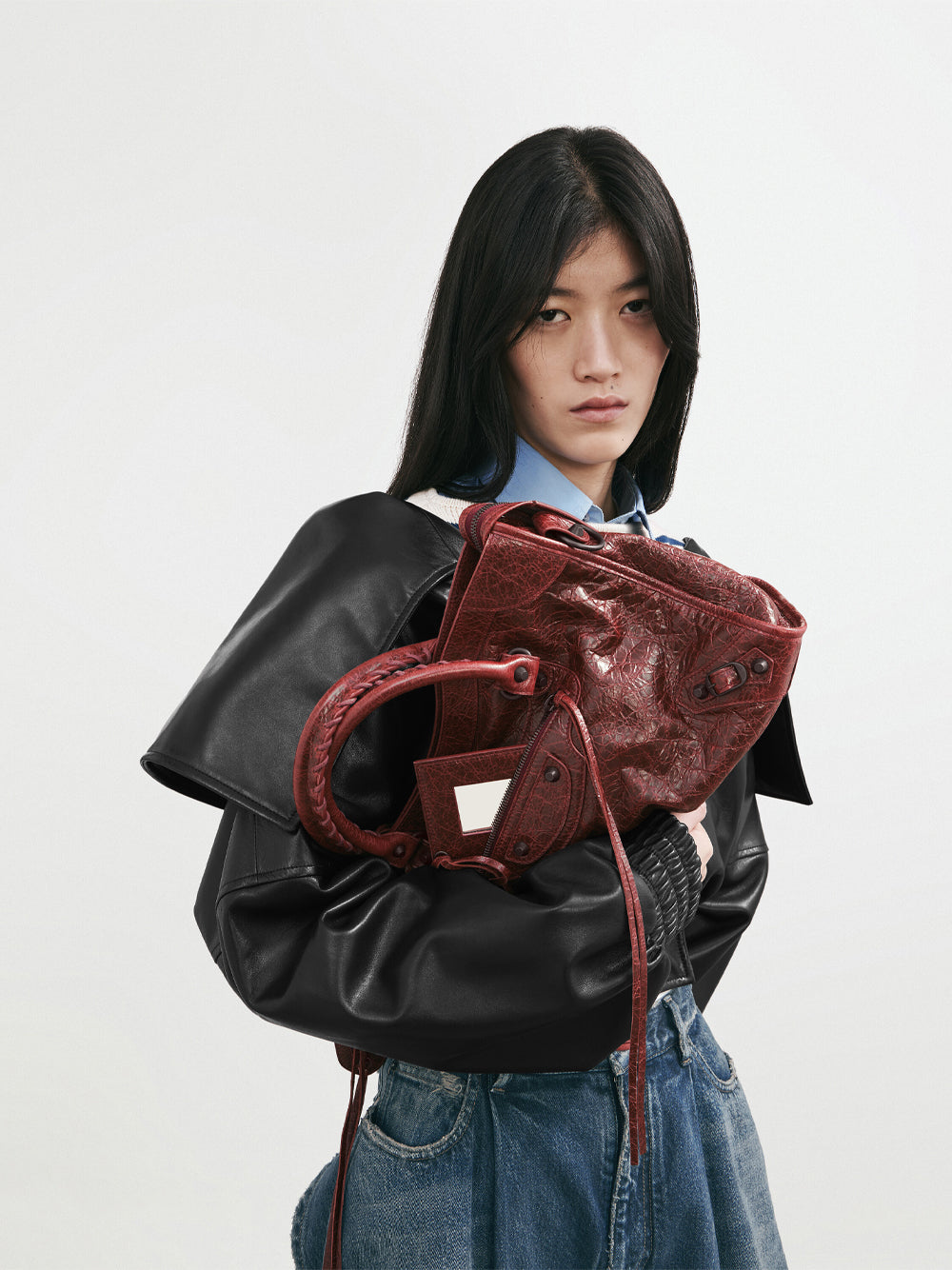 Balenciaga Women Le City Medium Bag In Arena Leather BALENCIAGA