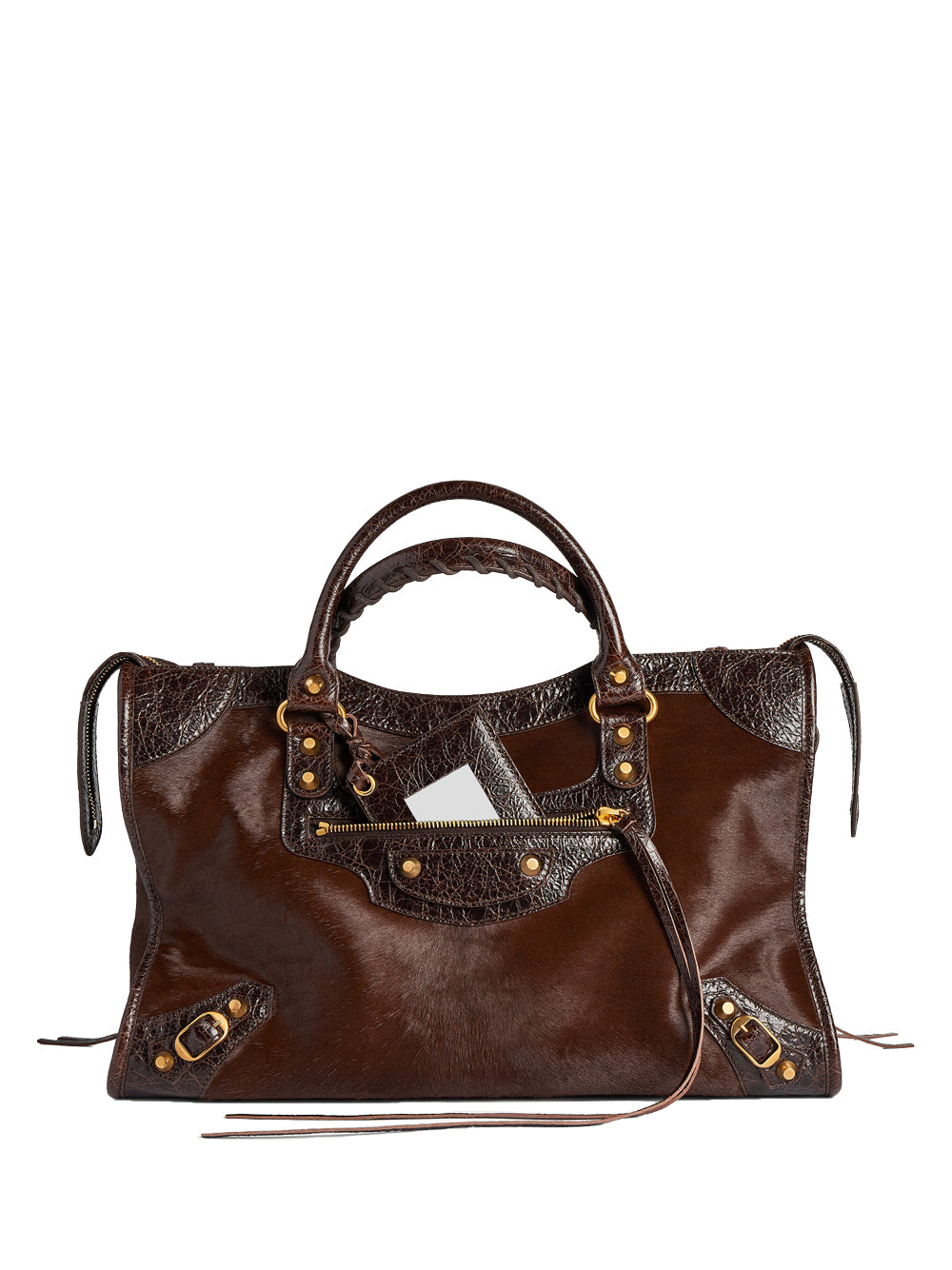 Balenciaga Women Borsa Le City Media In Cavallino E Pelle Arena BALENCIAGA