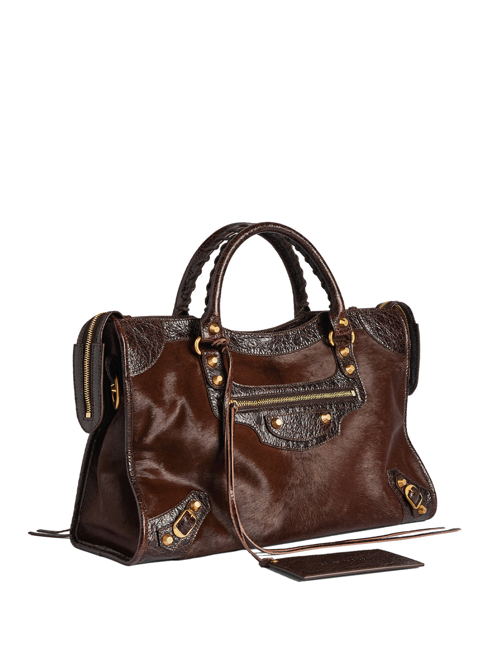 Balenciaga Women Borsa Le City Media In Cavallino E Pelle Arena BALENCIAGA