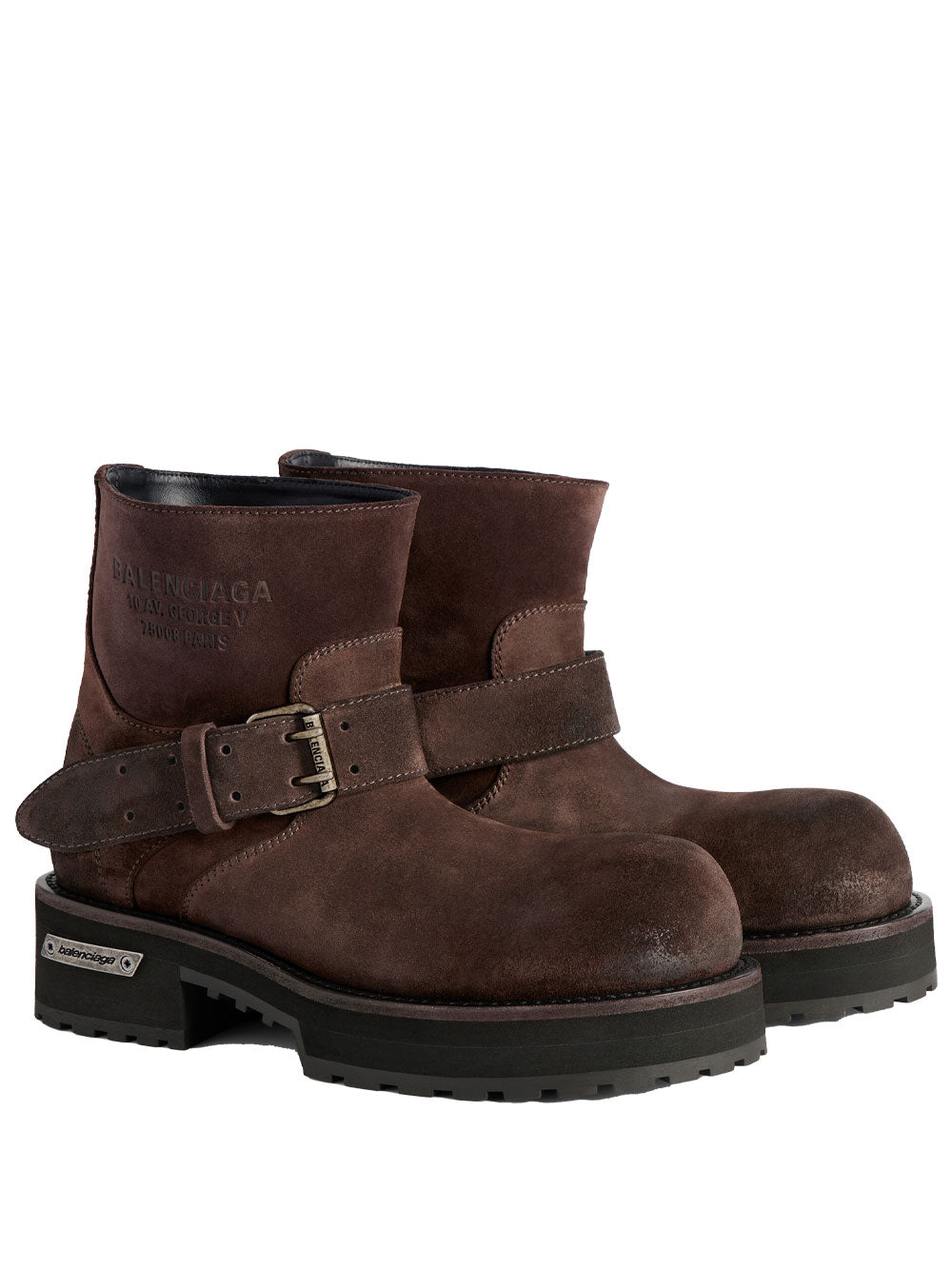 Balenciaga Women Venom Mini Bootie In Waxed Suede Calfskin BALENCIAGA