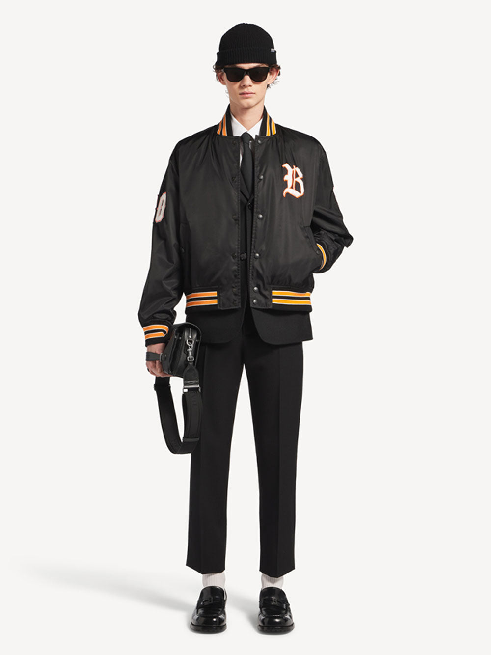 Balenciaga Men Varsity Jacket In Bomber Twill BALENCIAGA