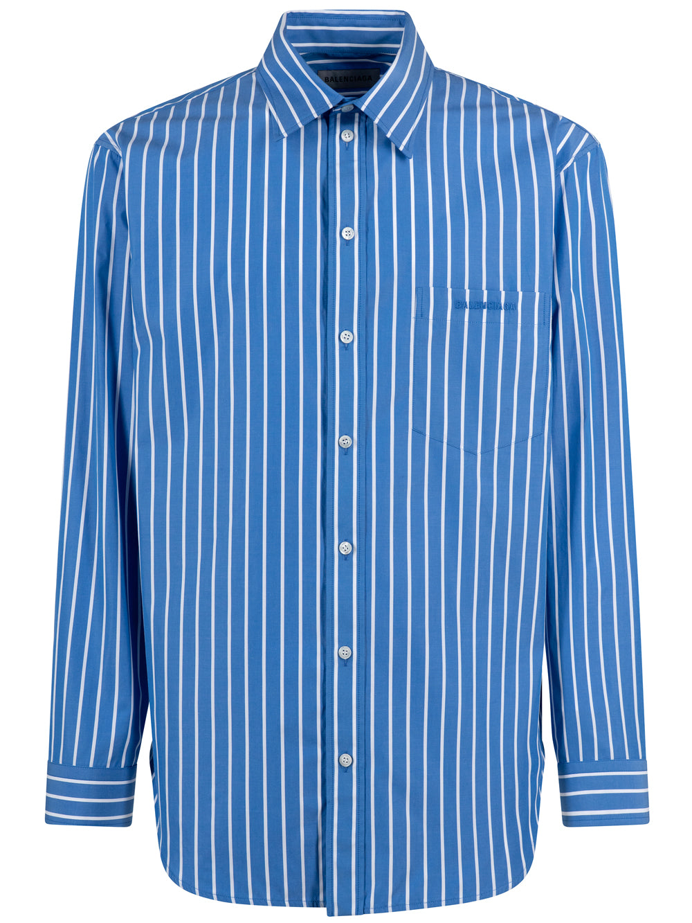 Balenciaga Men Regular Fit Striped Cotton Shirt BALENCIAGA