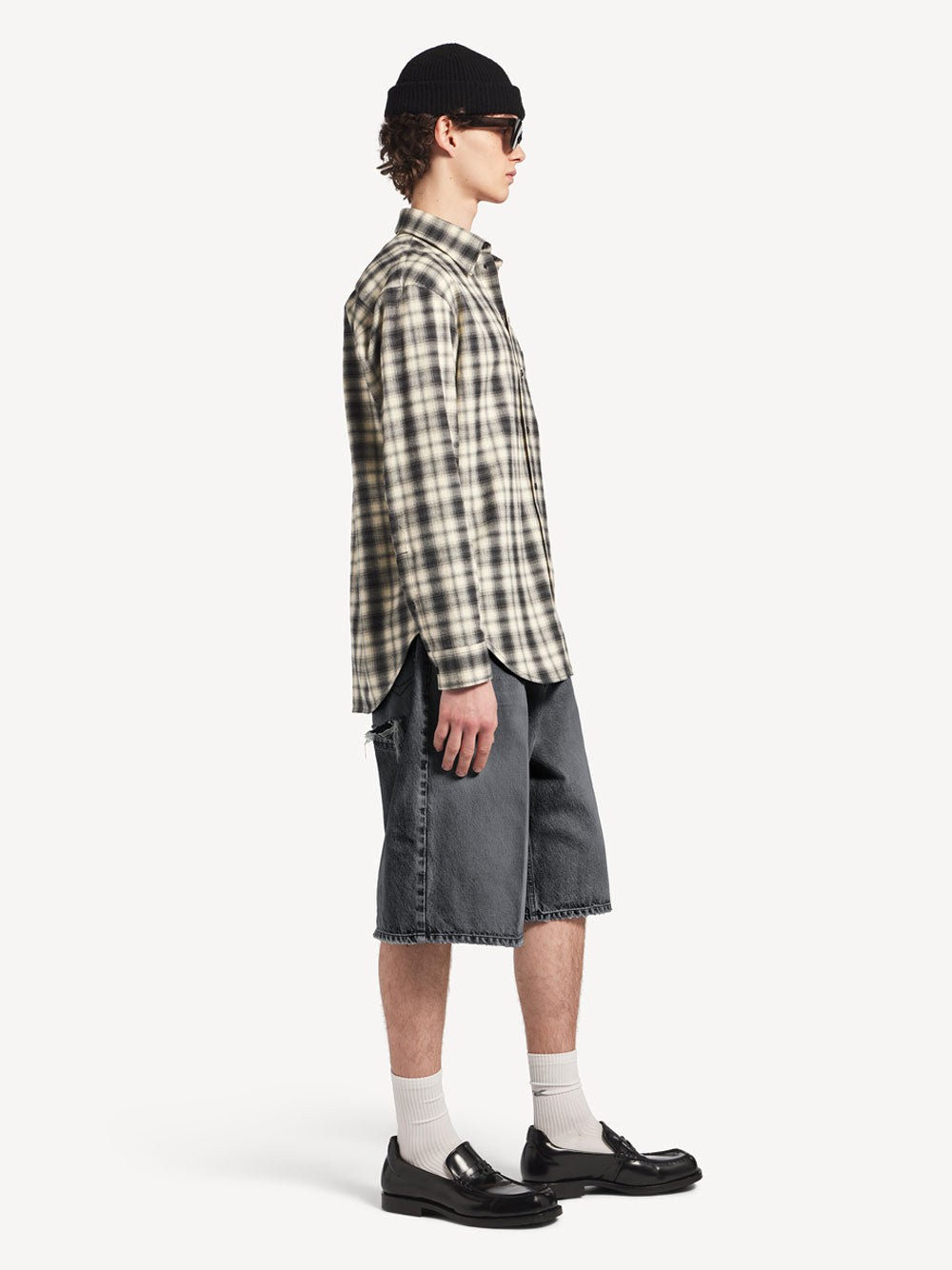 Balenciaga Men Regular Fit Shirt In Check Cotton Flannel BALENCIAGA