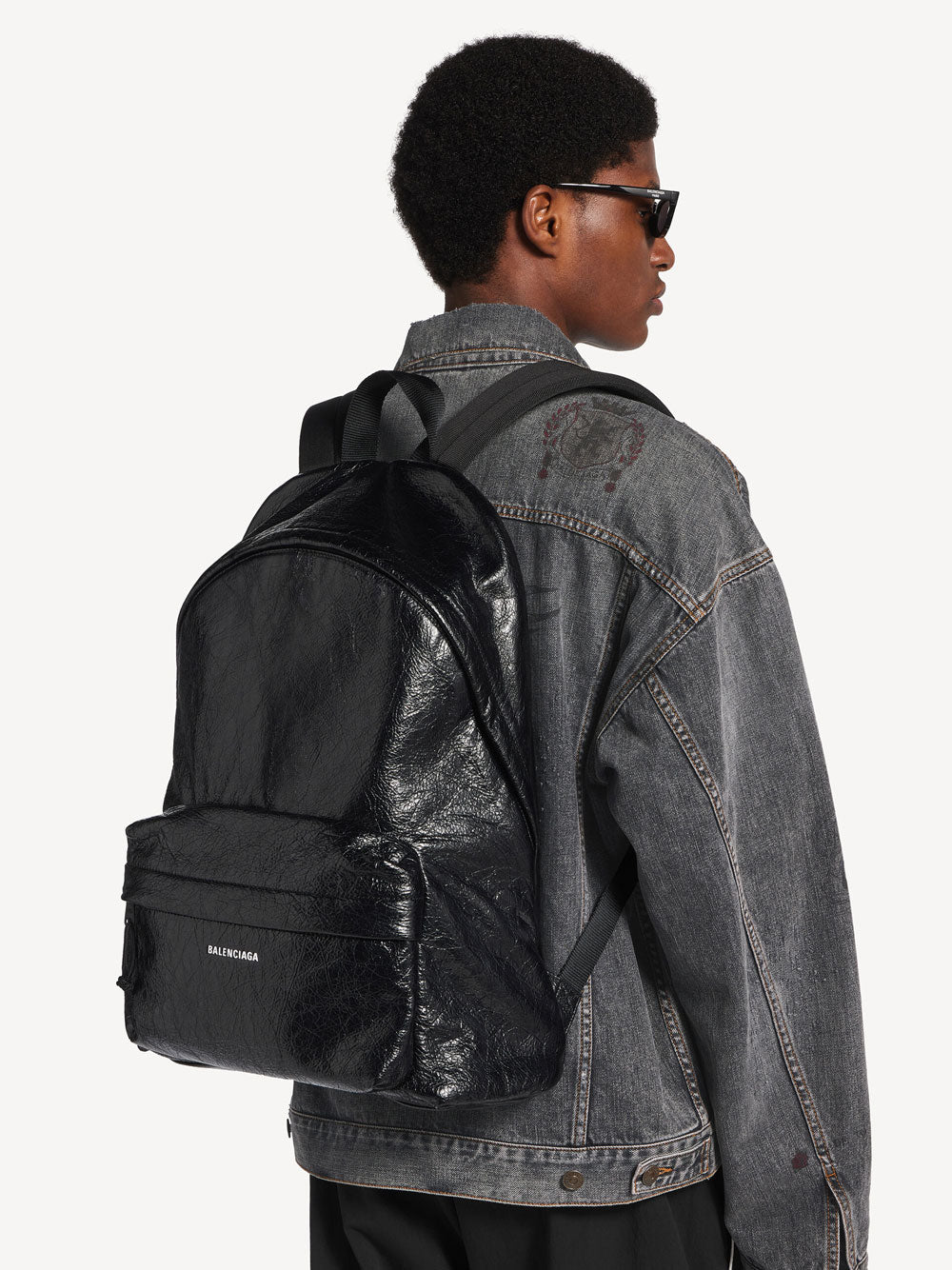 Balenciaga Men Explorer Backpack In Arena Leather BALENCIAGA