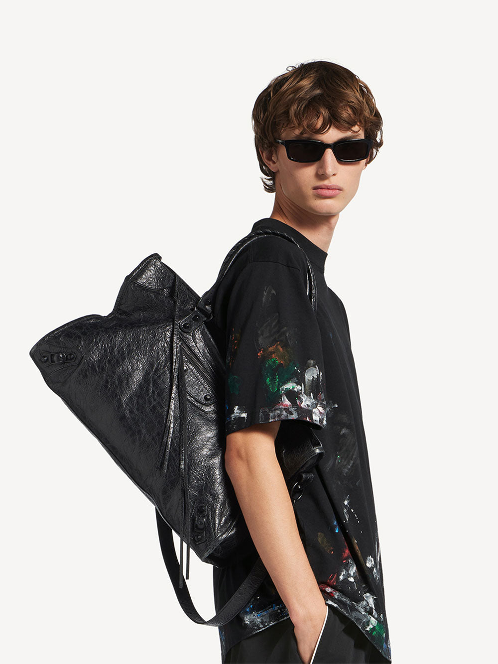 Balenciaga Men Le City Bag Large In Arena Lambskin BALENCIAGA