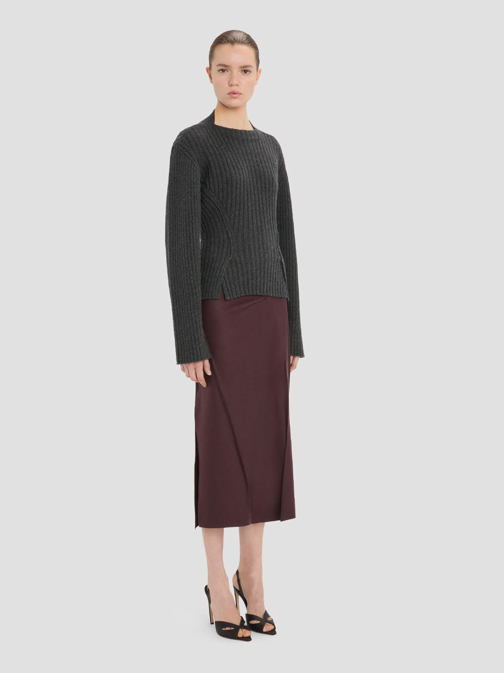 Victoria Beckham Women Ribbed Jumper In Merino Wool VICTORIA BECKHAM