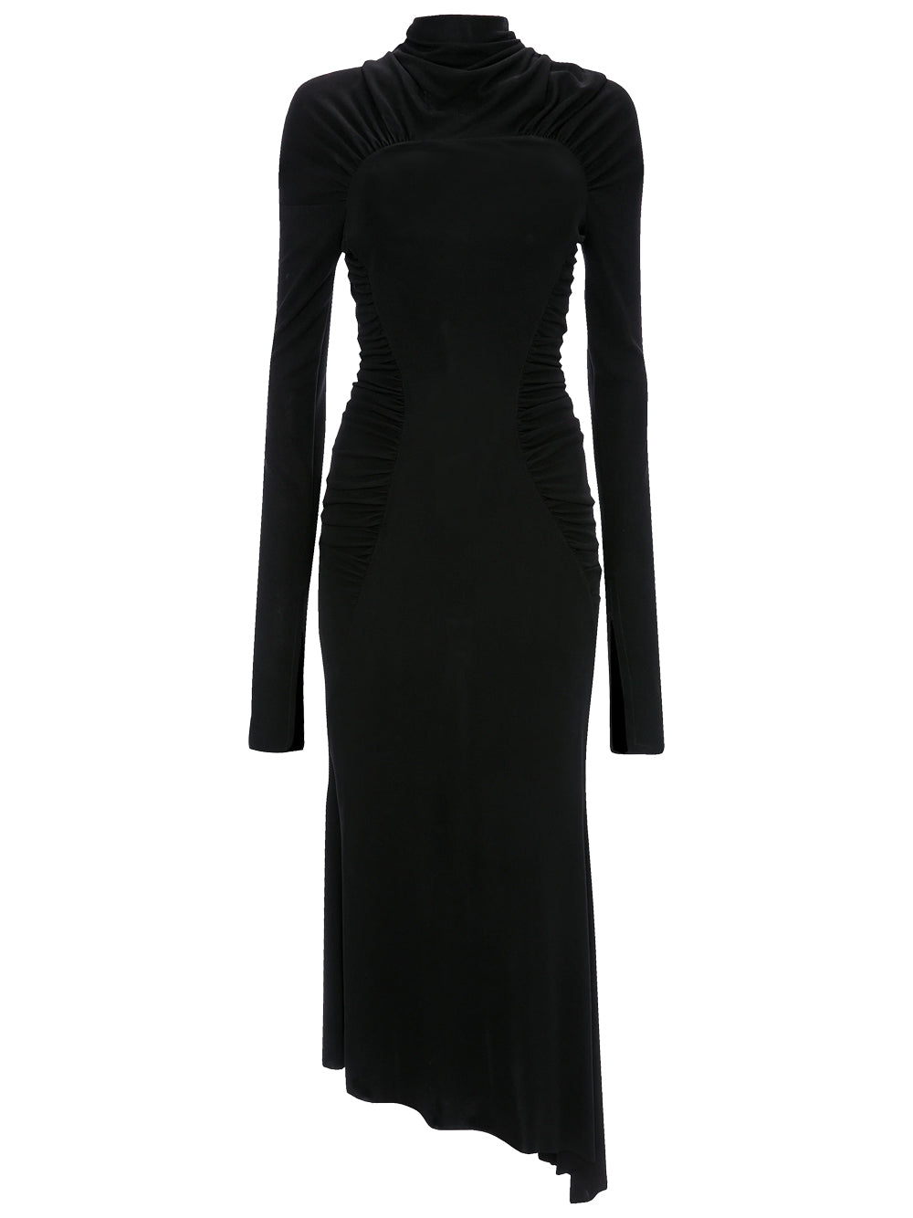 Victoria Beckham Women High Neck Gathered Midi Dress VICTORIA BECKHAM